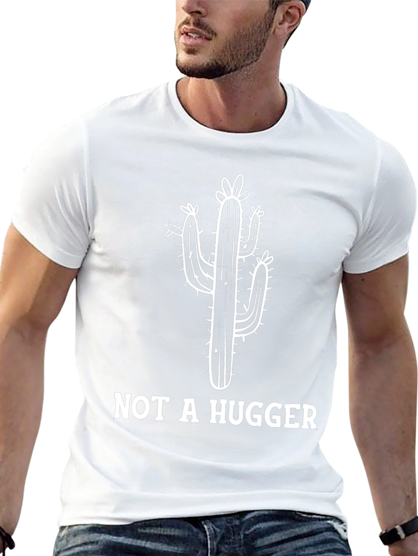 Not A Hugger Cactus Graphic Tee