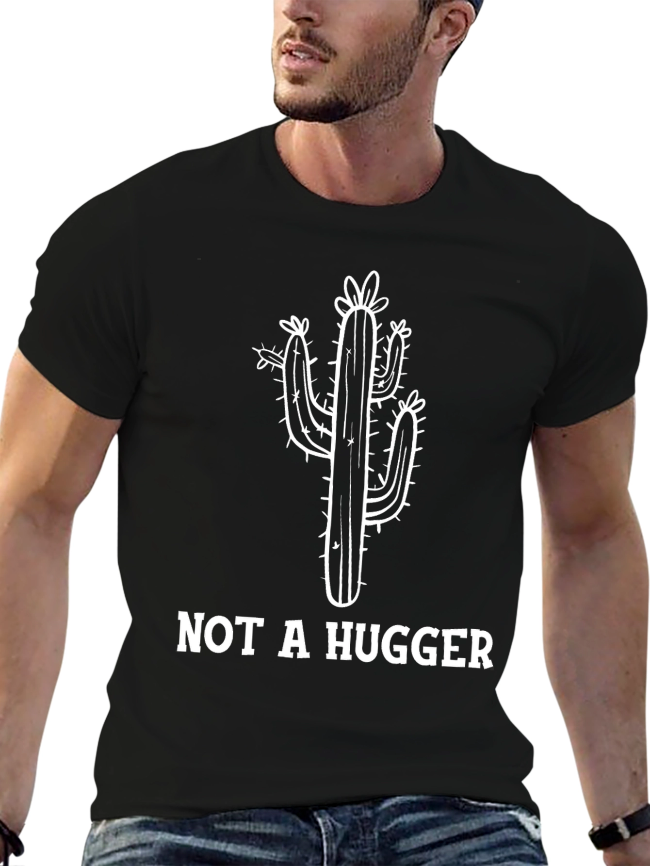 Not A Hugger Cactus Graphic Tee