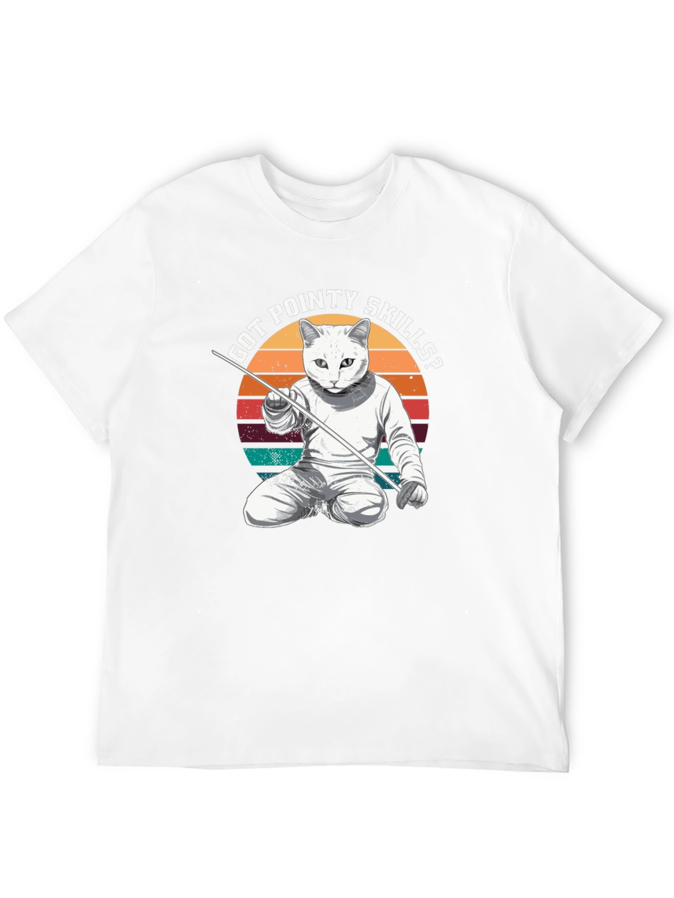 Got Pointy Skills? Fencing Cat T-Shirt