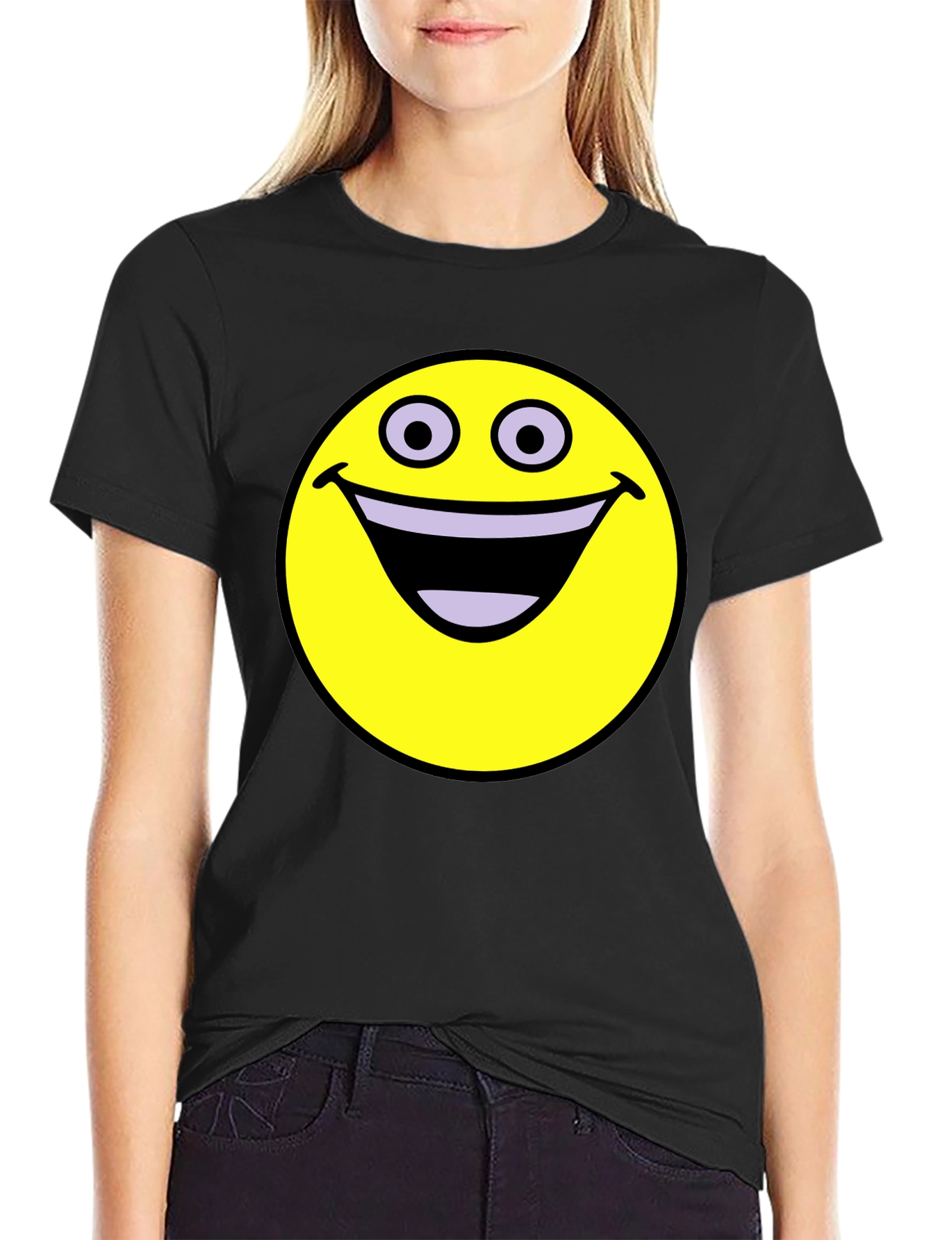 Happy Smiley Face Graphic T-Shirt