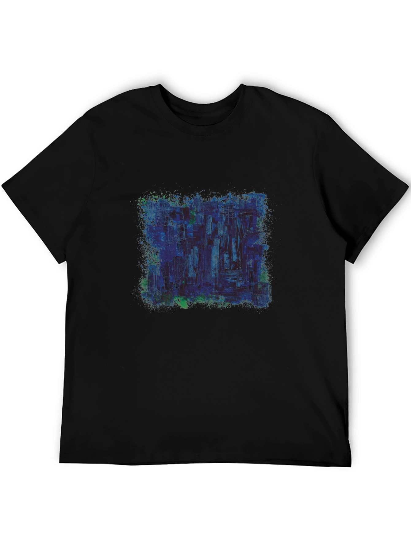 Abstract Art Graphic Print Black Tee