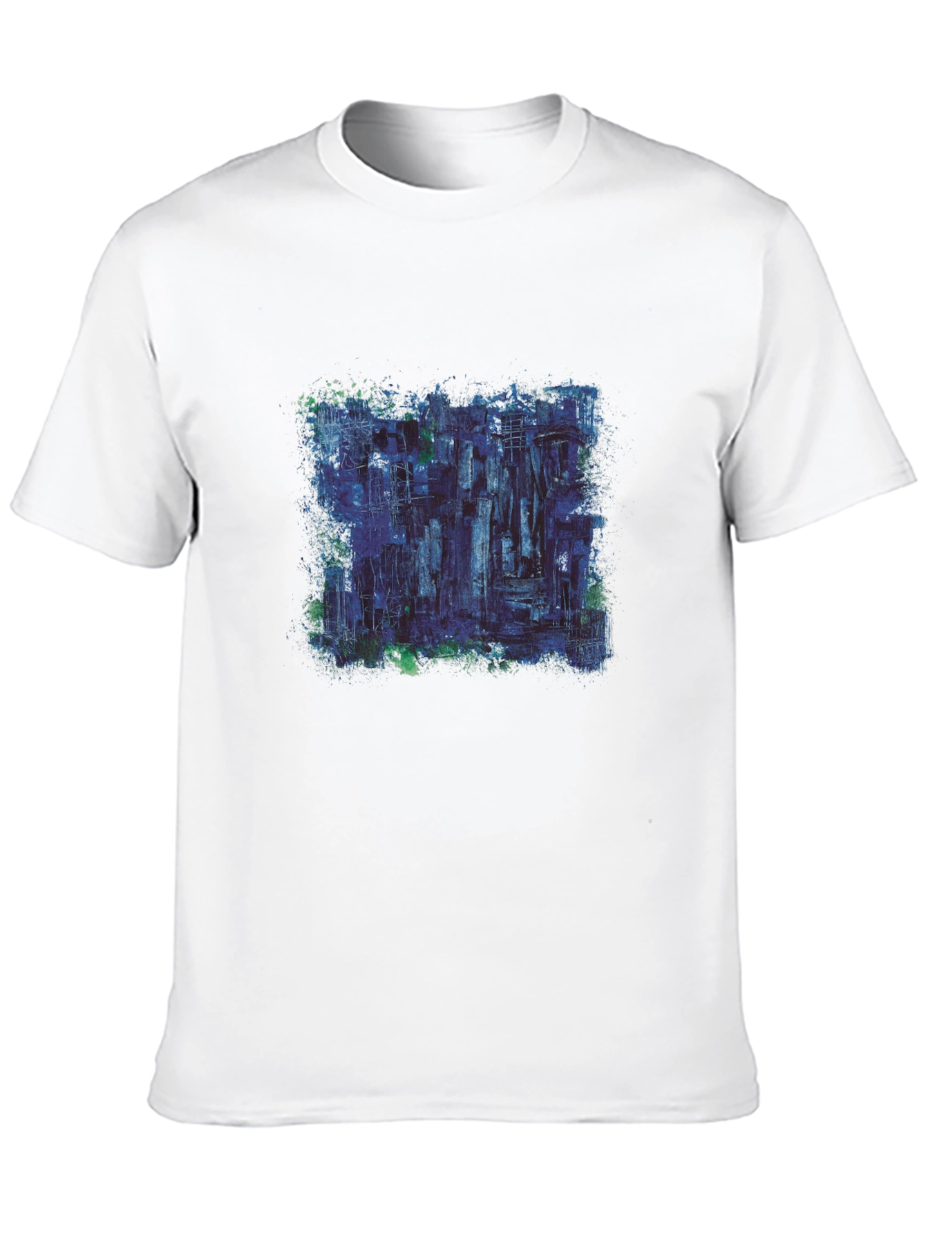 Abstract Art Graphic Print Black Tee
