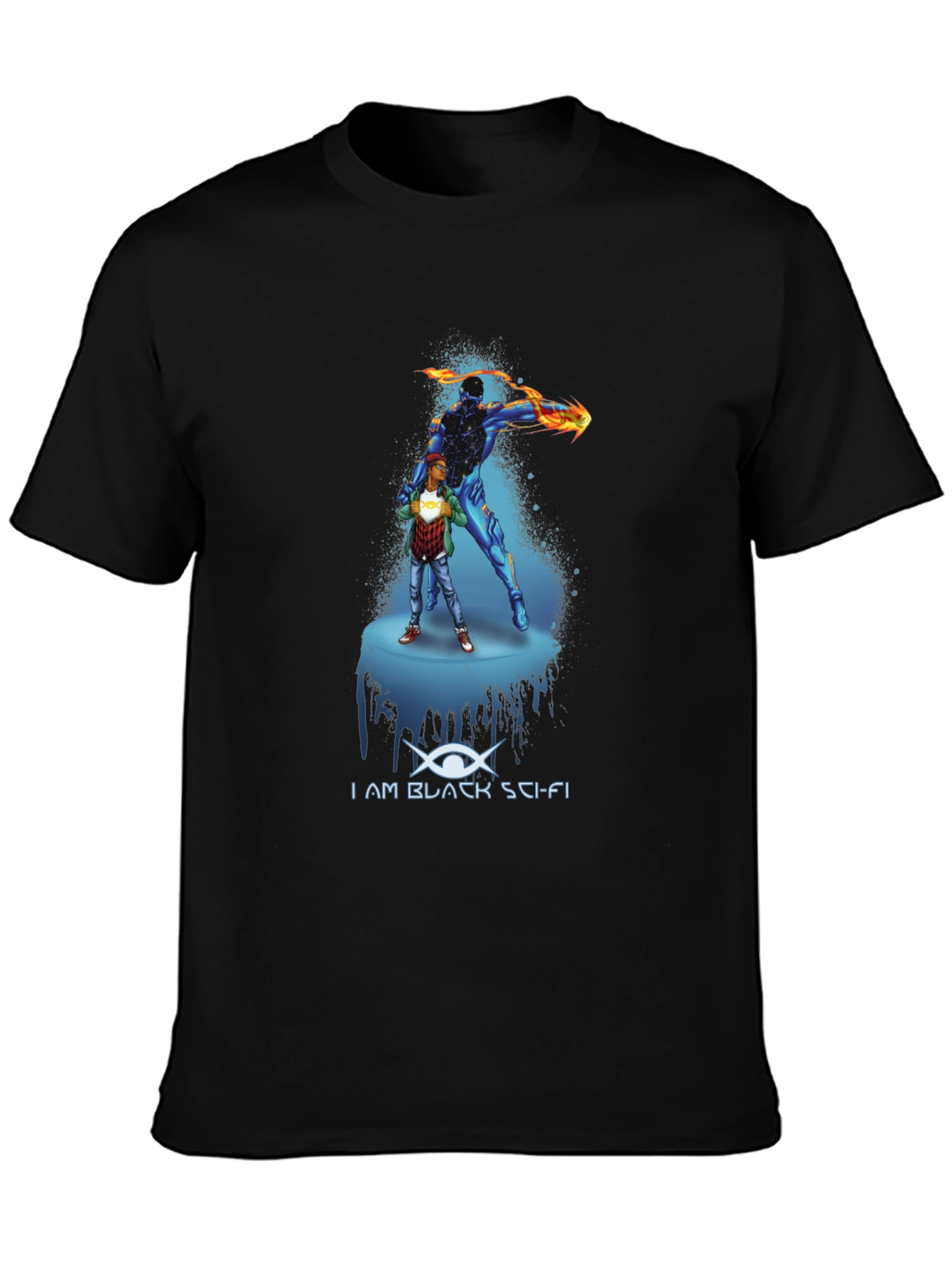 I AM BLACK SCI-FI Graphic T-Shirt