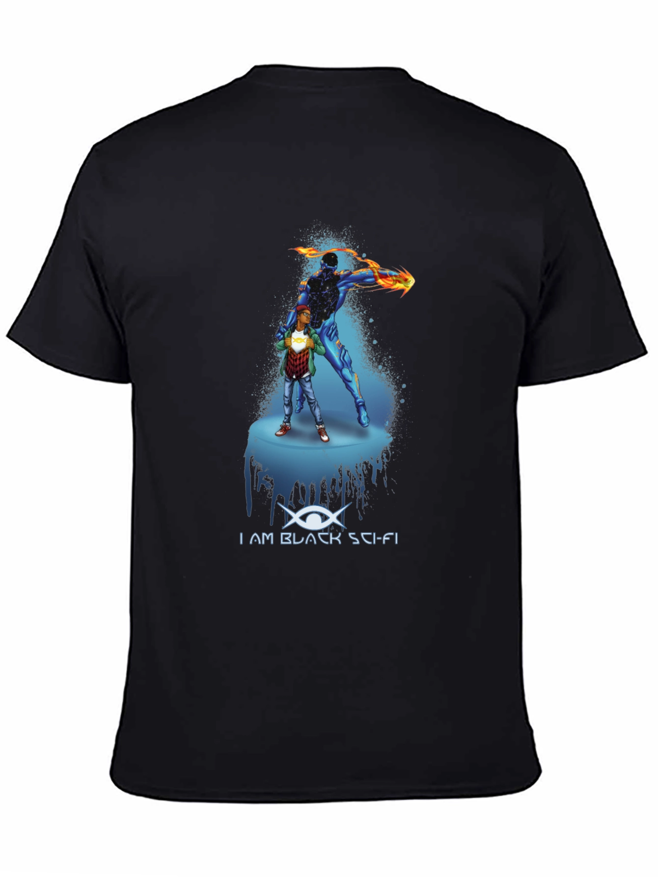 I AM BLACK SCI-FI Graphic T-Shirt