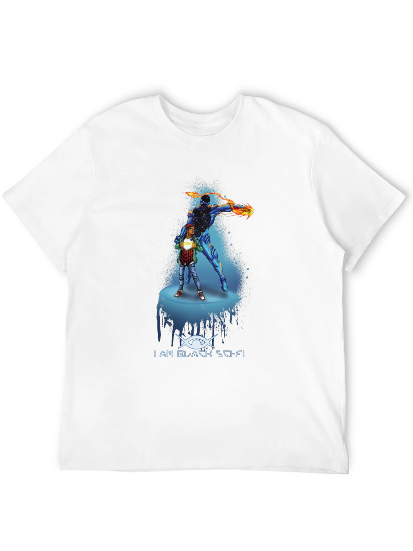 I AM BLACK SCI-FI Graphic T-Shirt