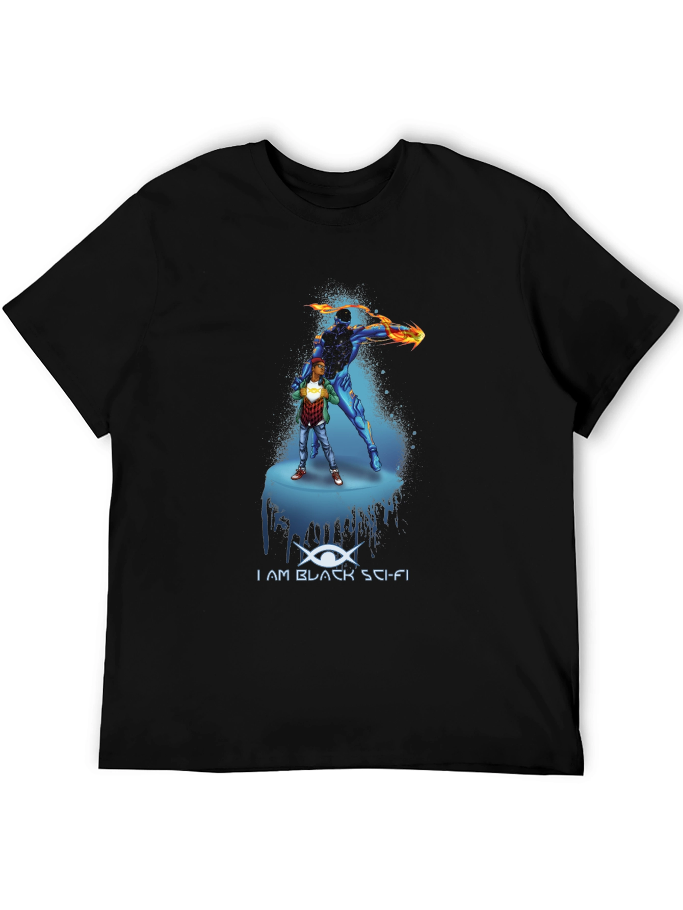 I AM BLACK SCI-FI Graphic T-Shirt