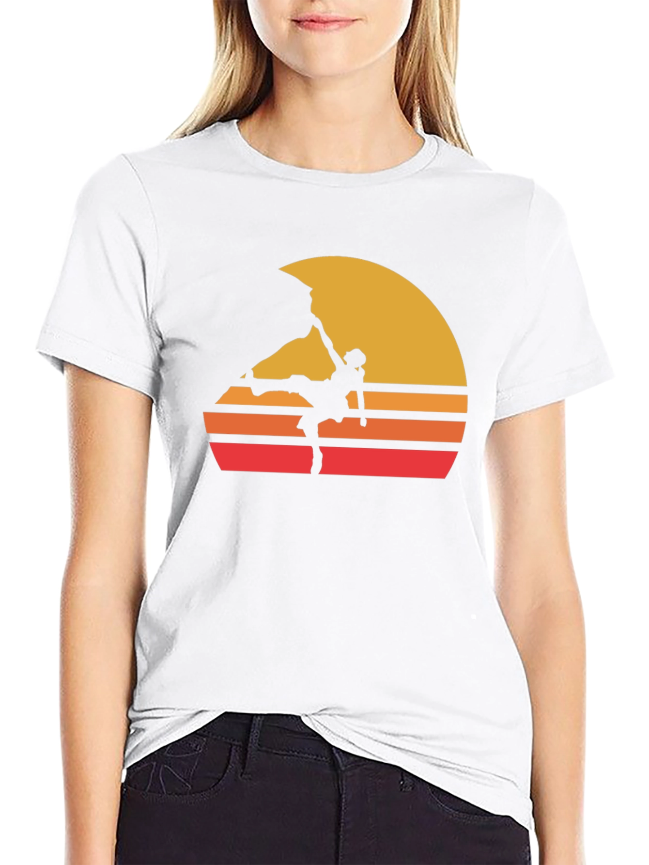 Retro Climbing Sunset Graphic Tee