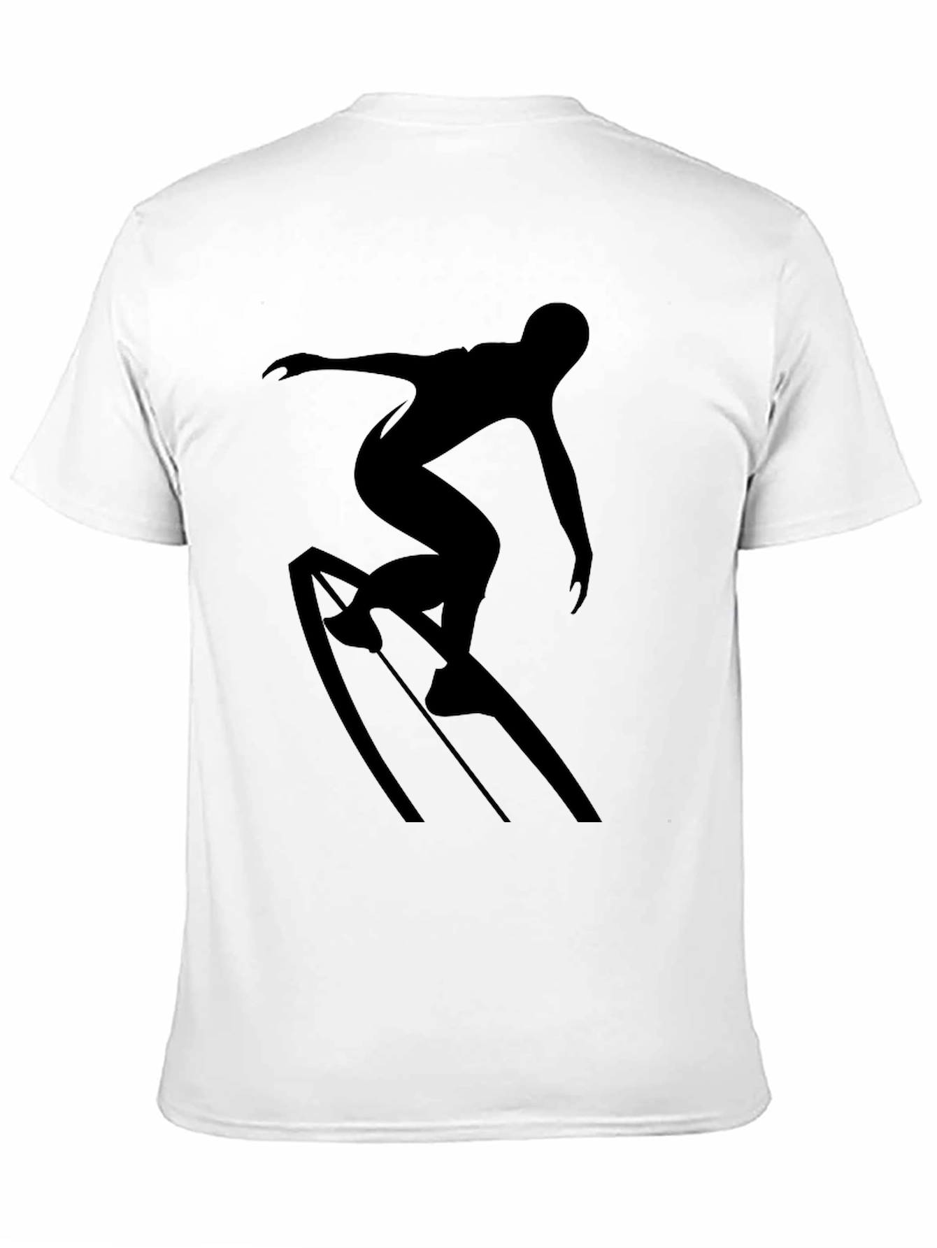 Surfer Silhouette Graphic Tee - Black T-Shirt