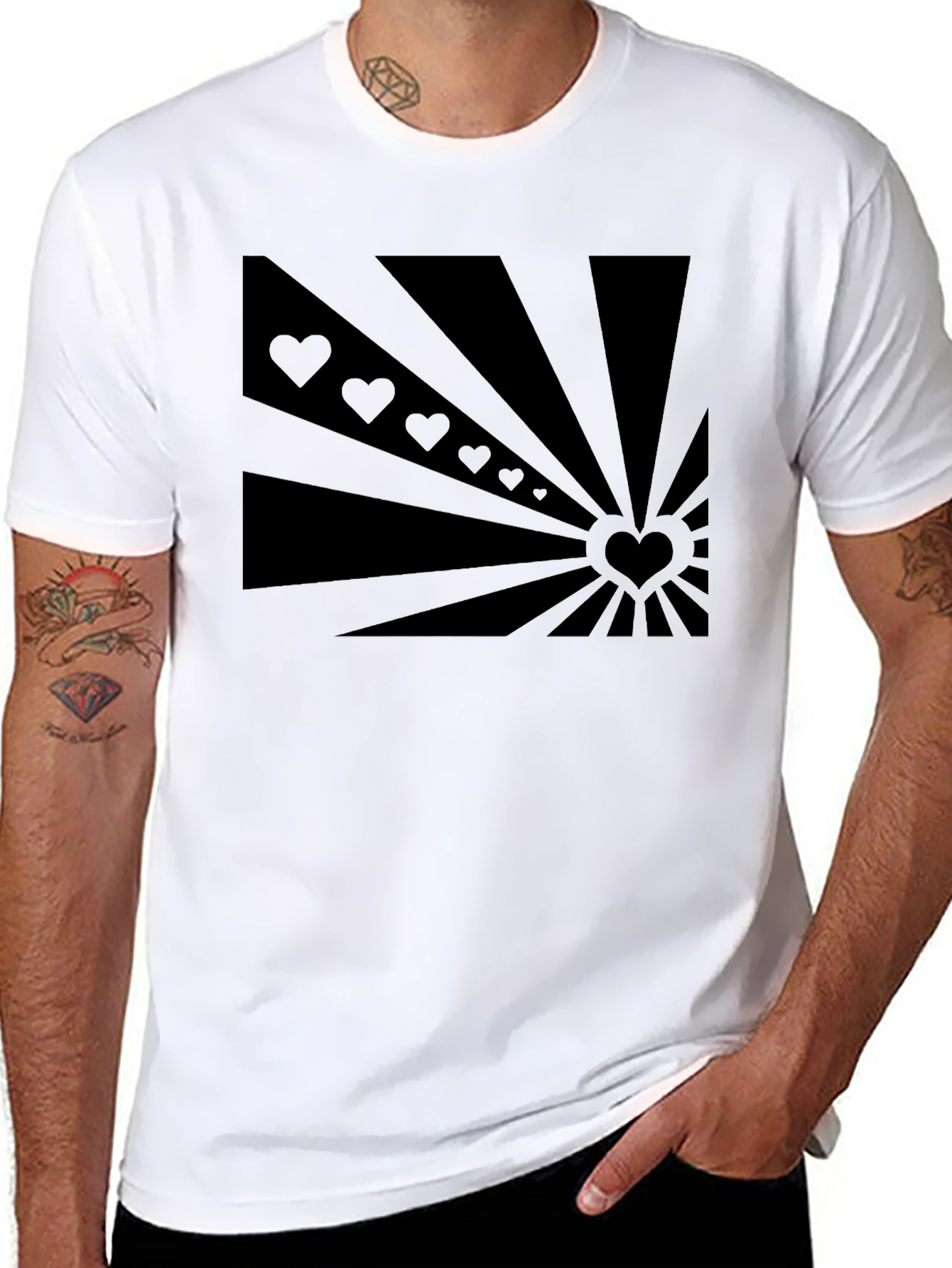 Heart Burst Graphic Tee - Stylish Comfort