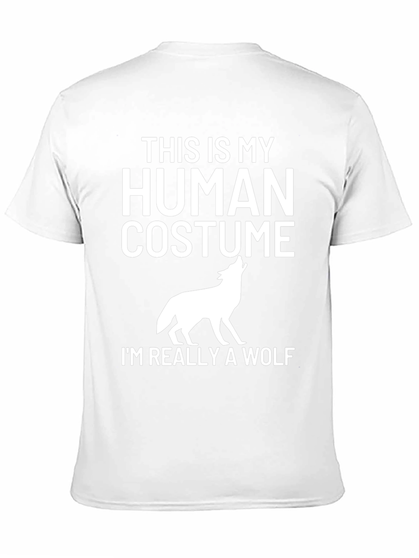 Human Costume Wolf T-Shirt - Funny Halloween Tee