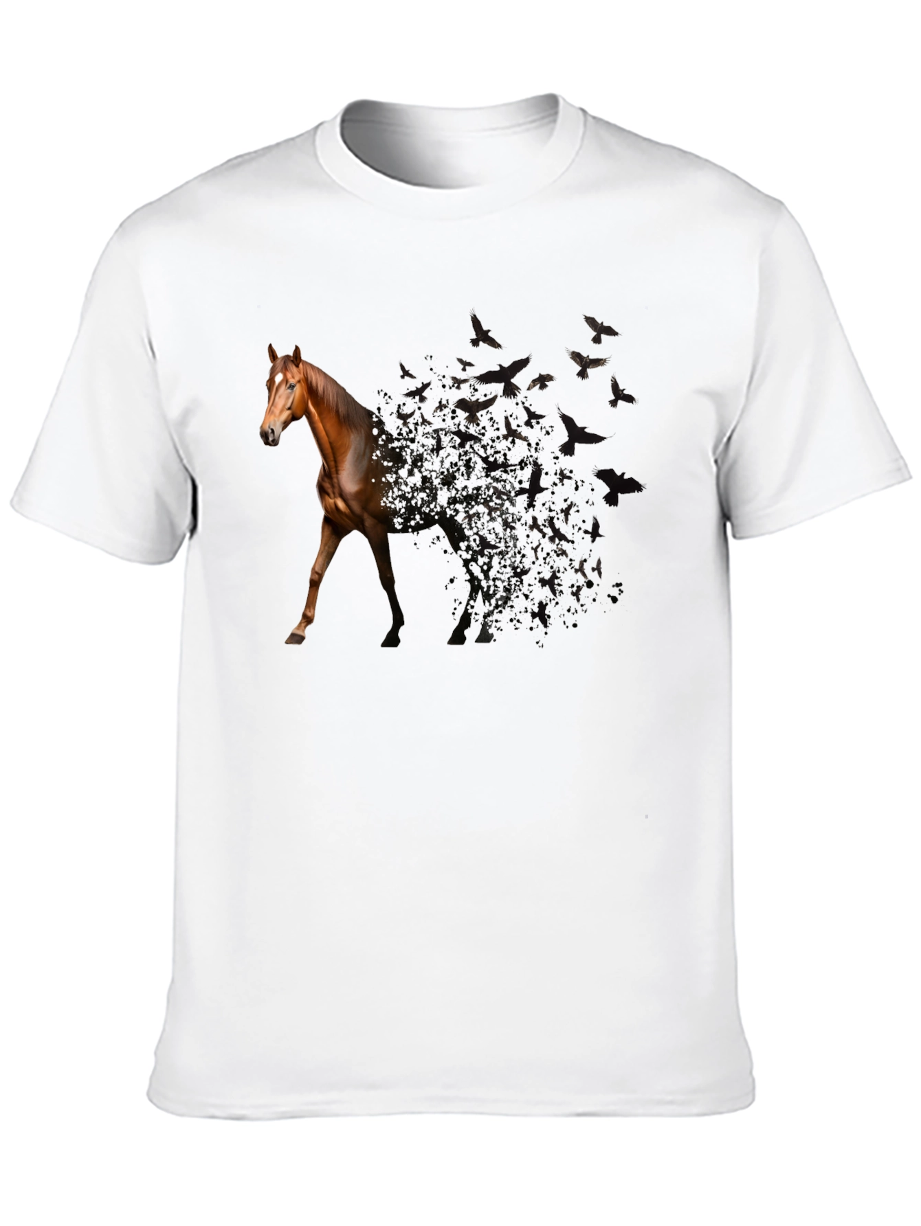 Horse to Birds Black Graphic Tee