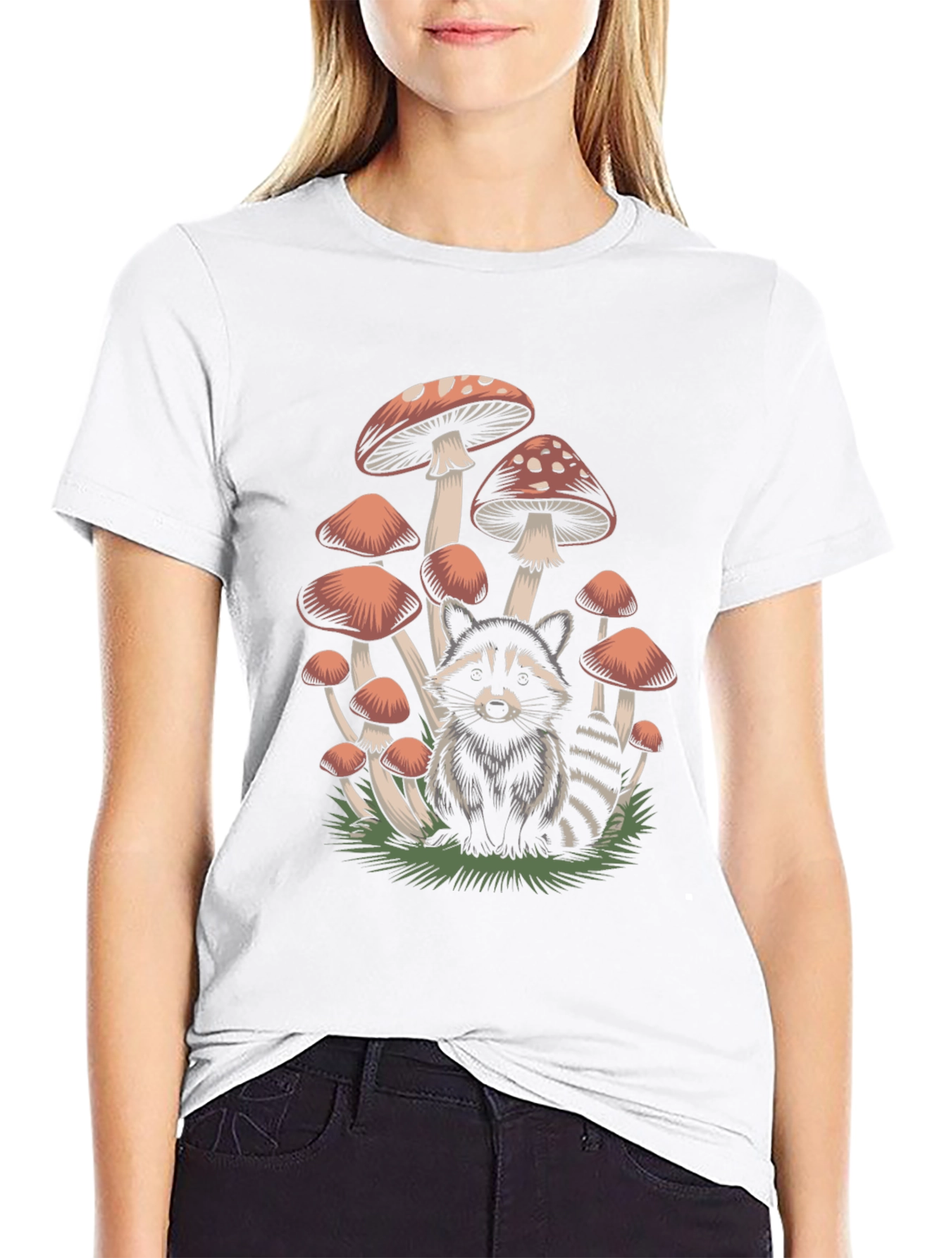 Raccoon & Mushroom Graphic Tee