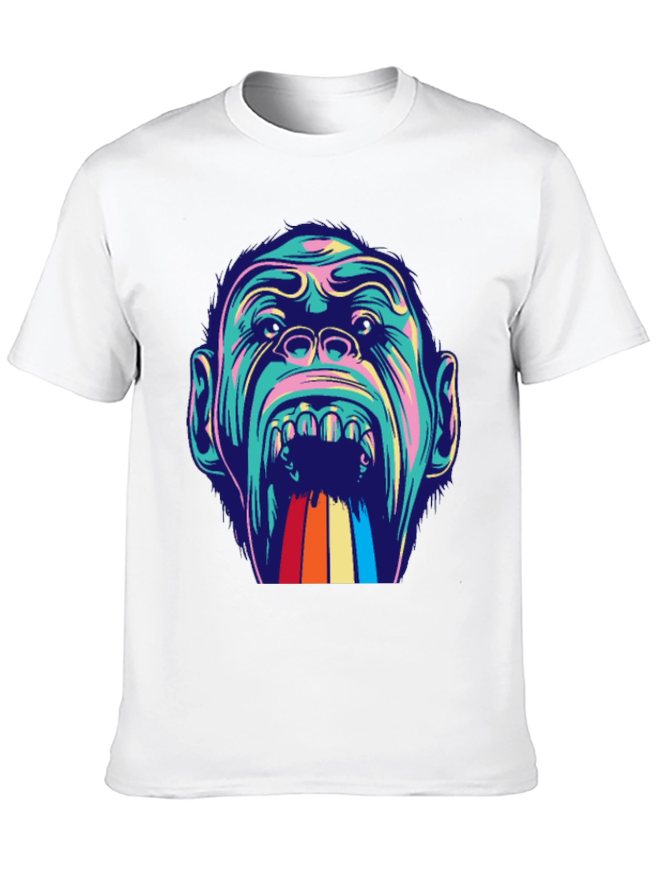 Retro Gorilla Graphic Tee - Mens Black T-Shirt