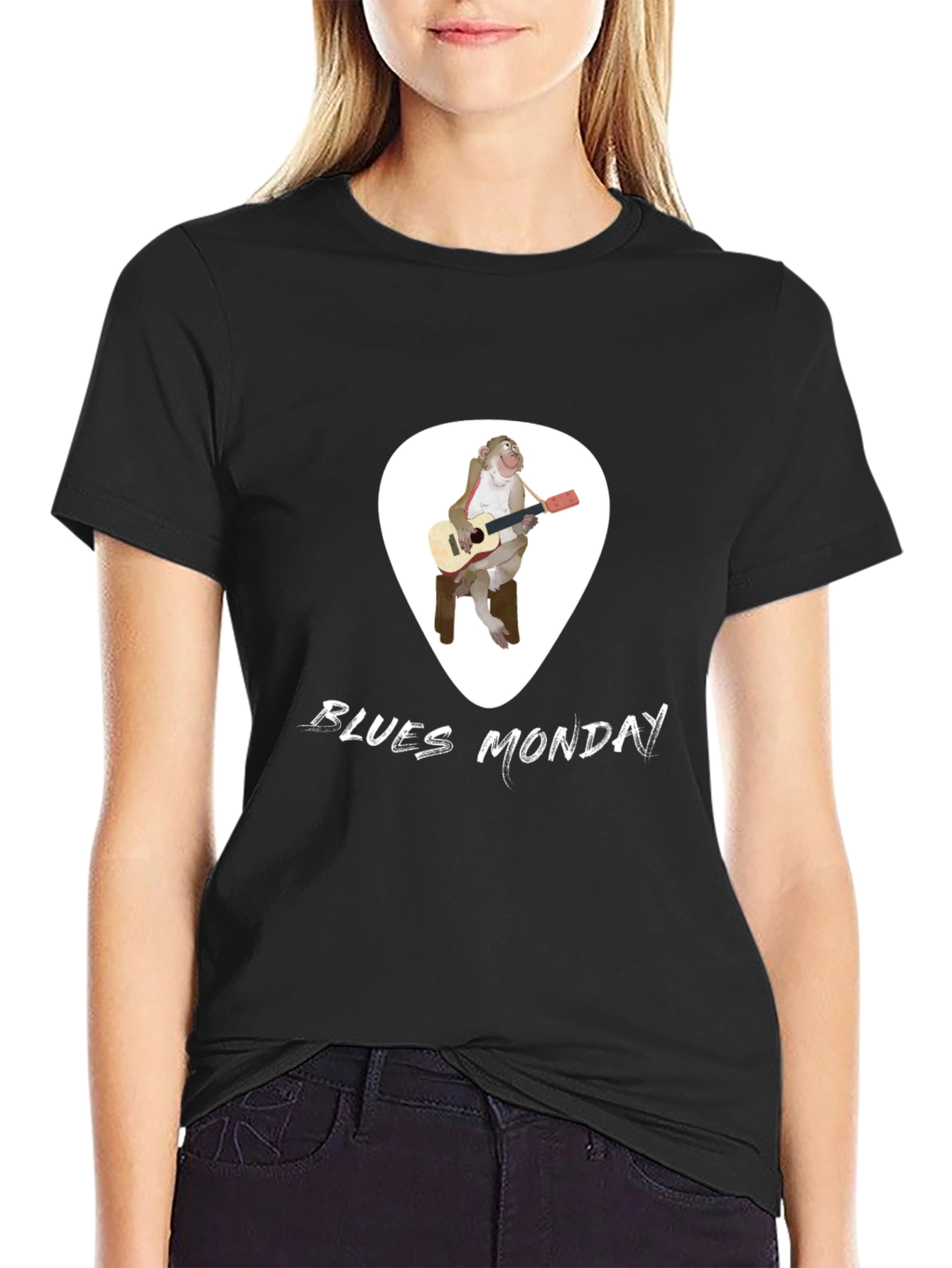 Blues Monday Monkey Guitarist T-Shirt