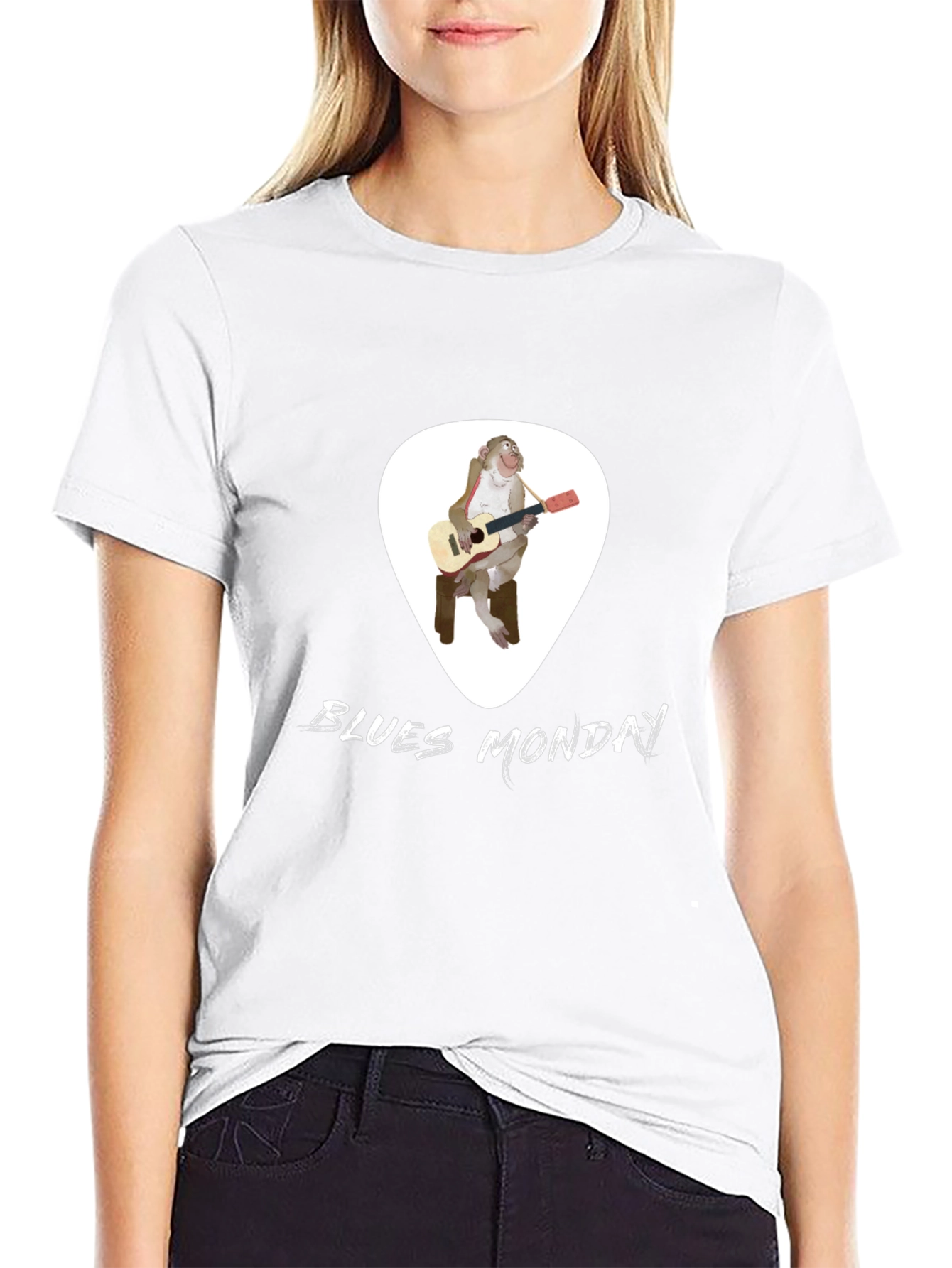 Blues Monday Monkey Guitarist T-Shirt