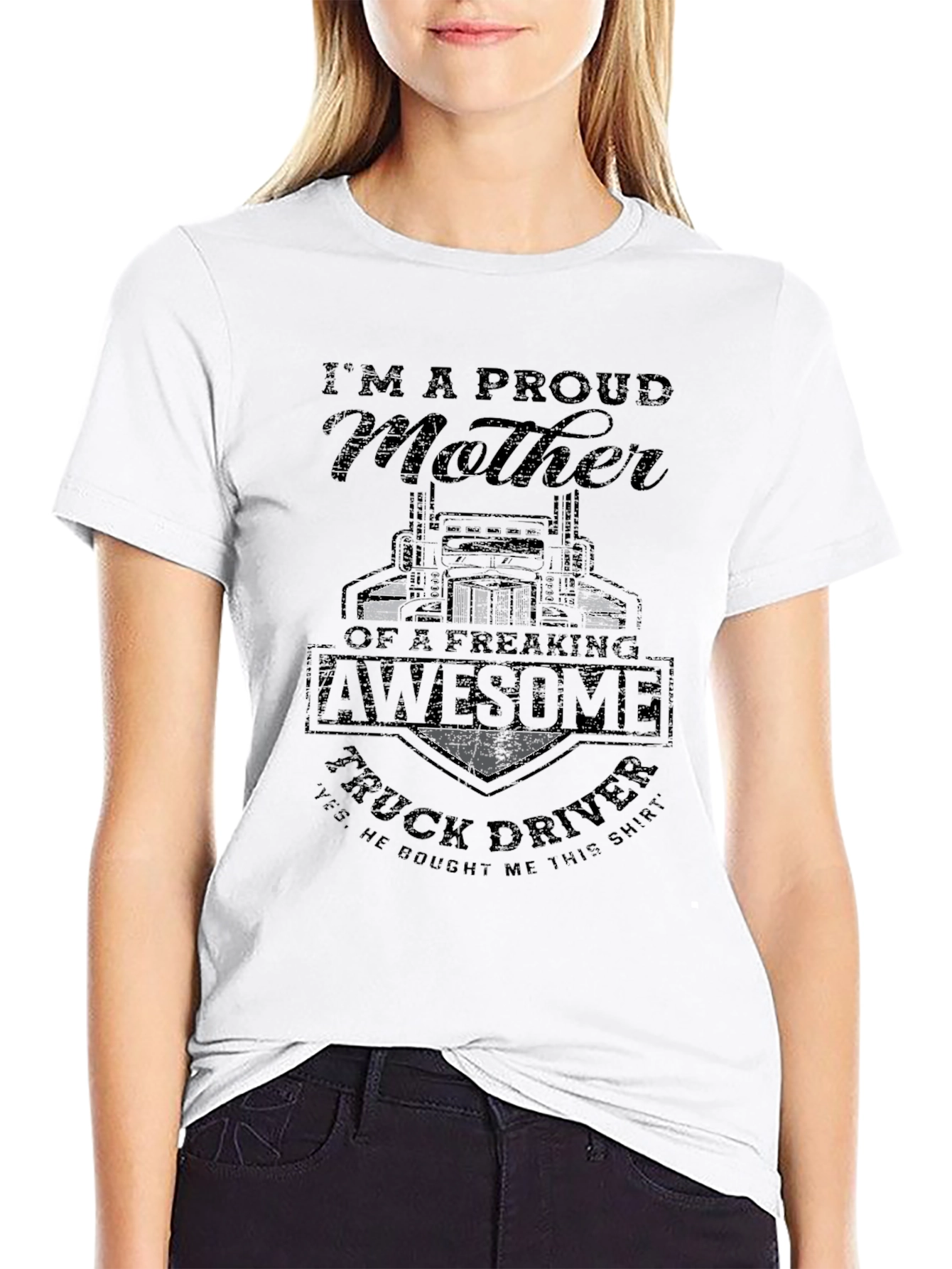 Proud Mother Truck Driver Graphic Tee