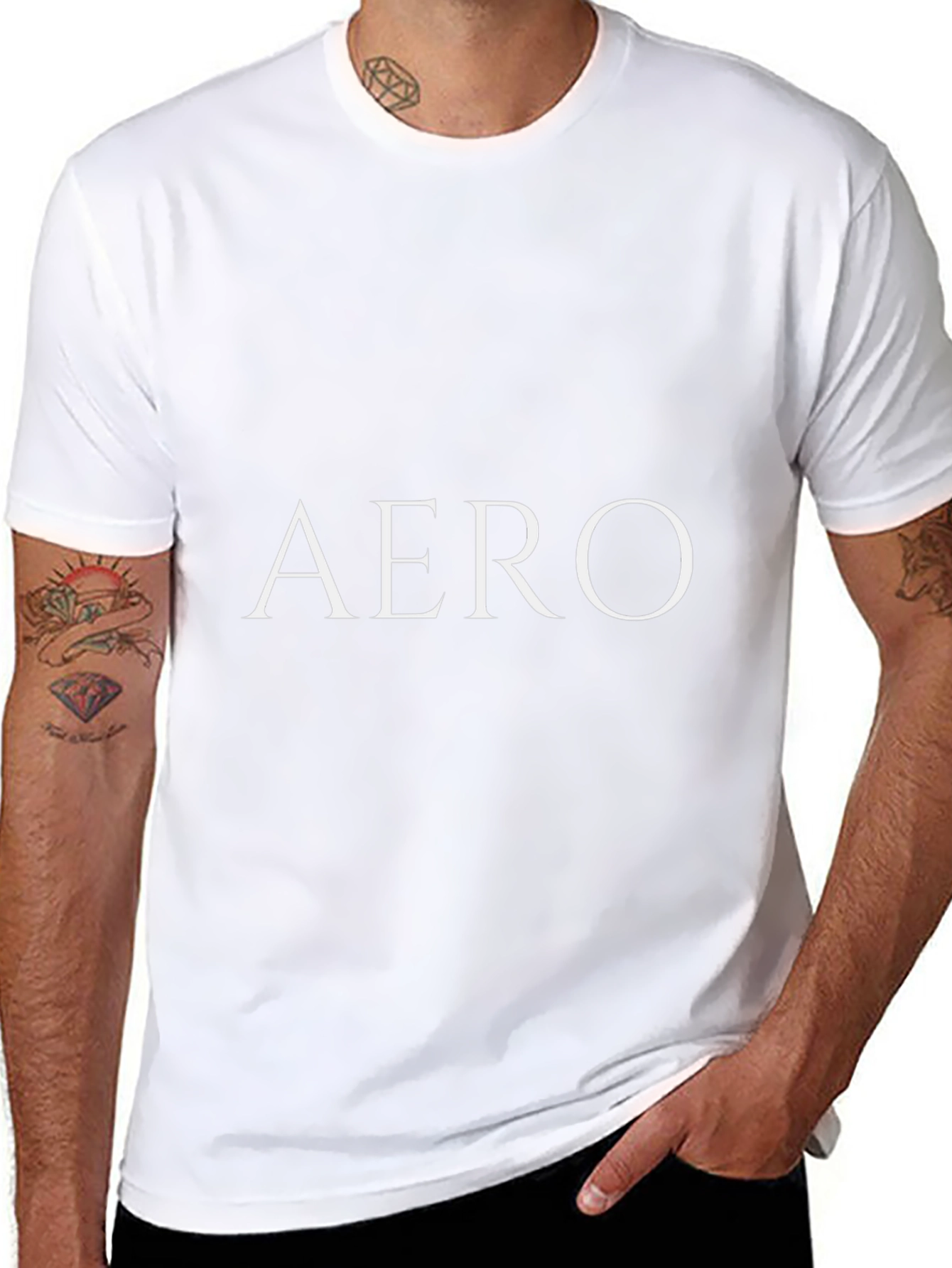 AERO Graphic Print Black T-Shirt