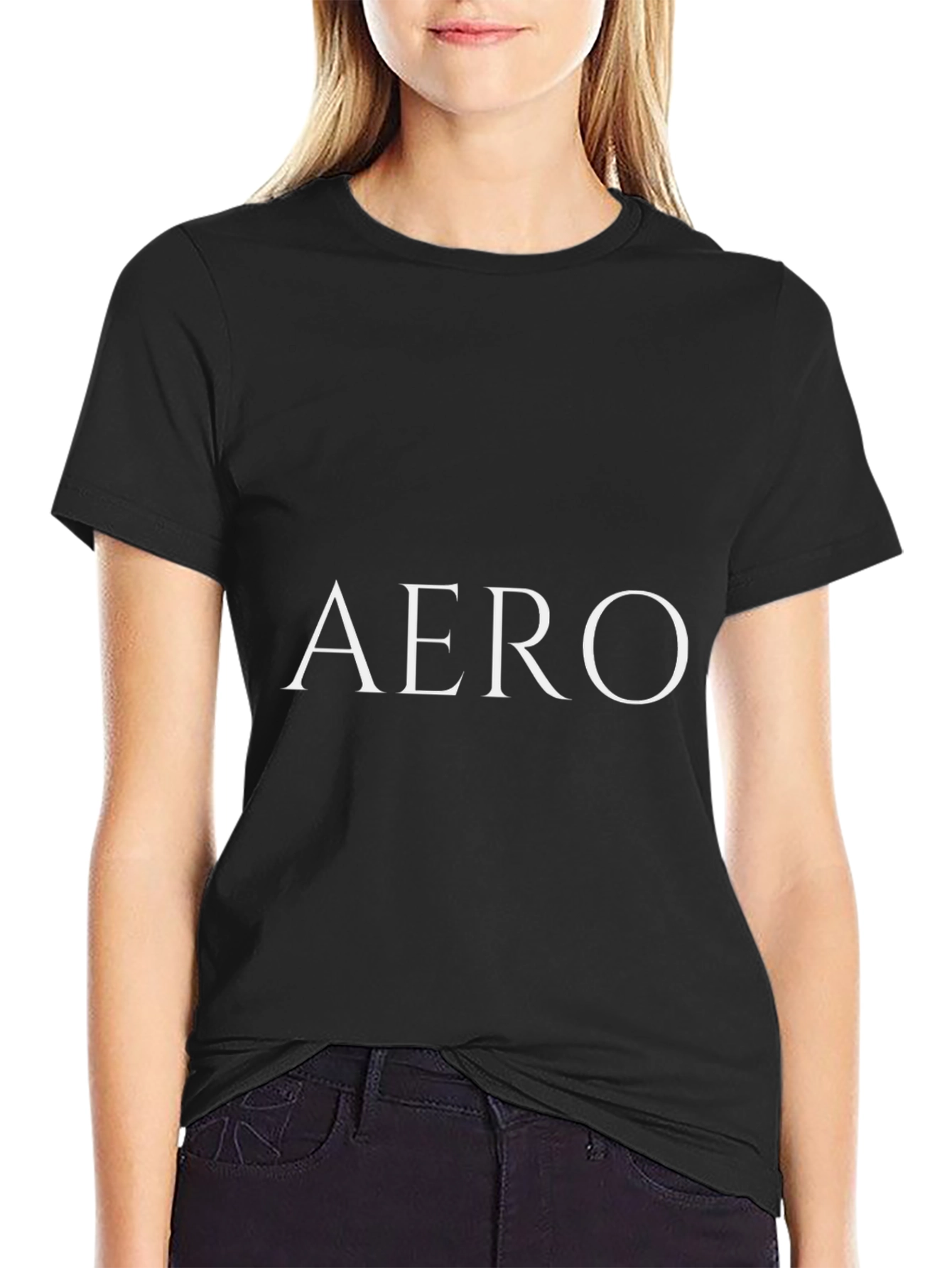 AERO Graphic Print Black T-Shirt