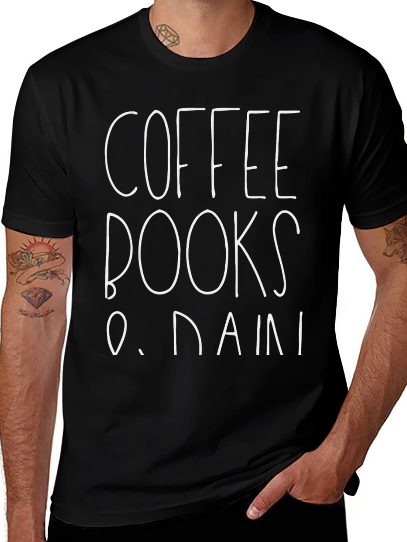 Coffee Books & Rain T-Shirt - Unisex Tee
