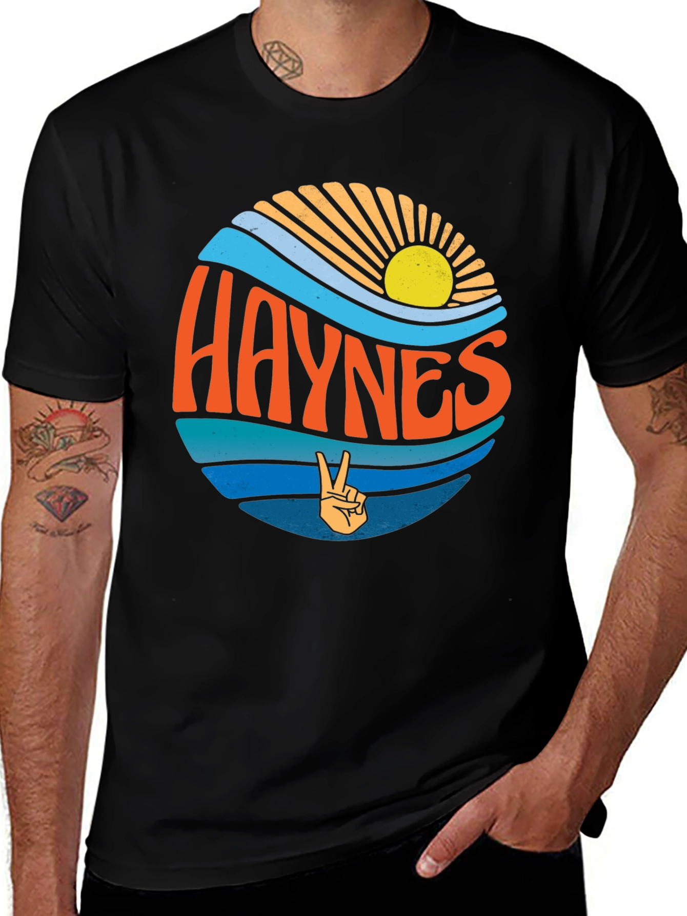 Haynes Retro Graphic T-Shirt - Coastal Peace Design