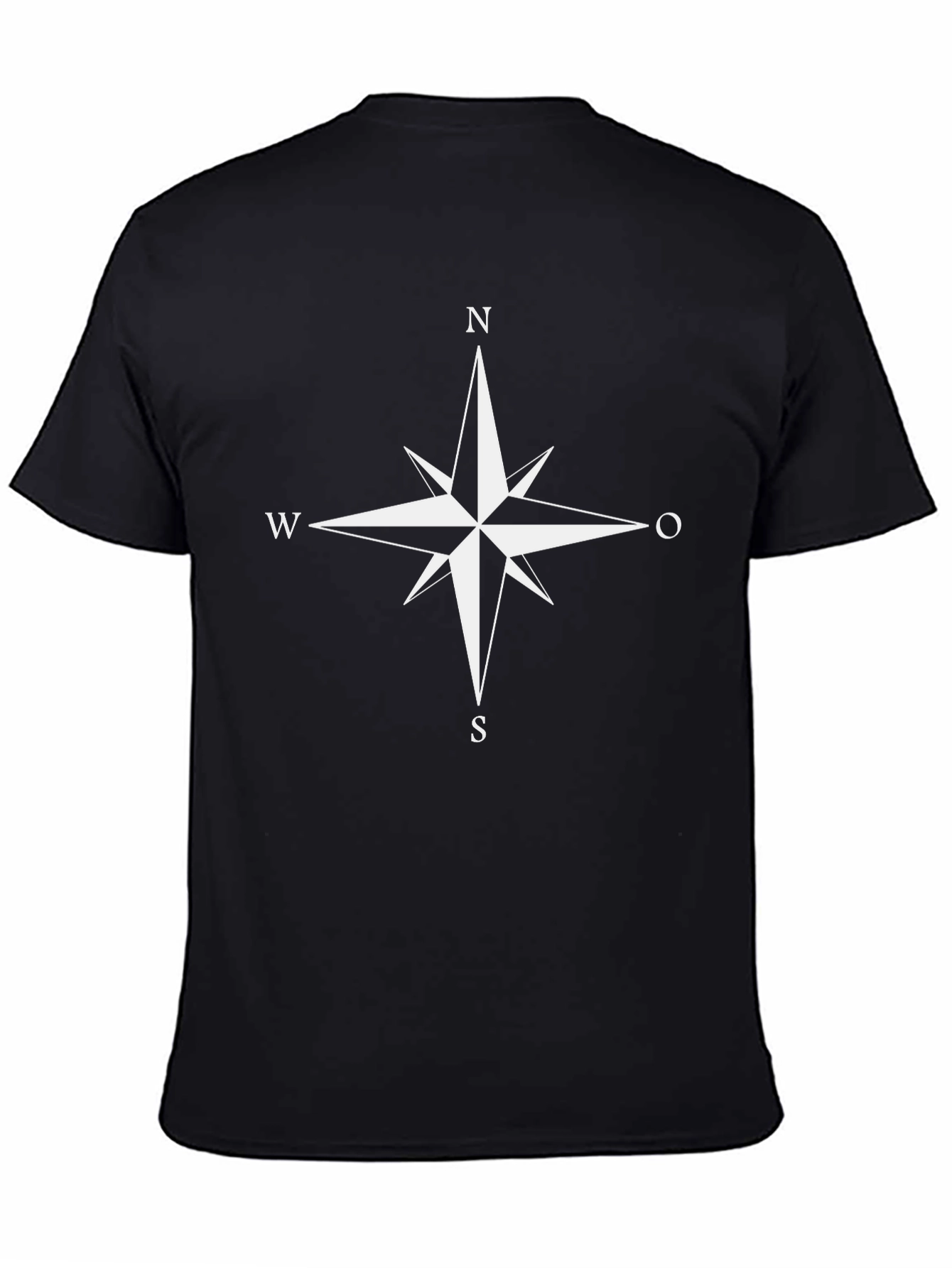 Compass Rose Graphic Tee - Classic Black T-Shirt