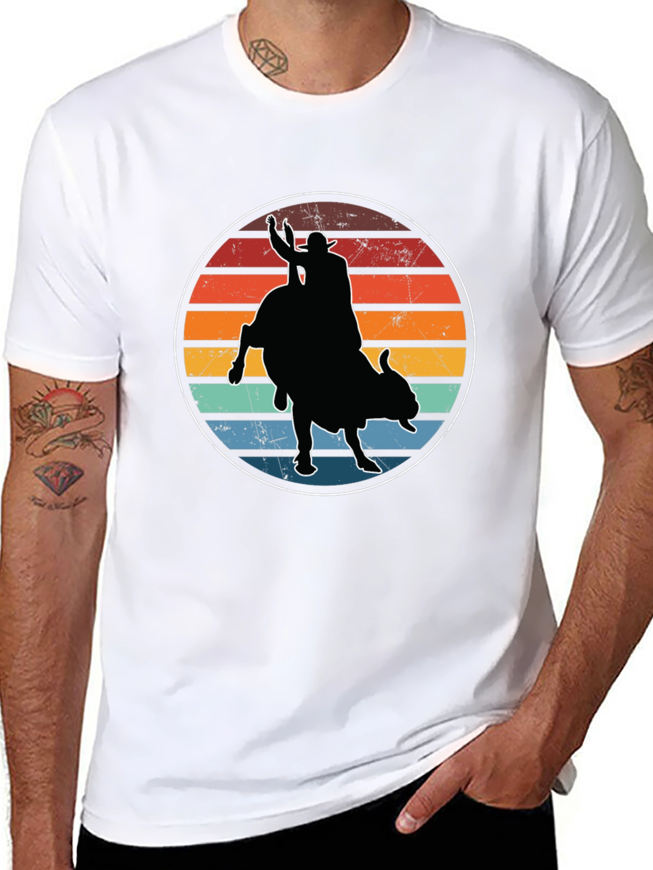 Retro Rodeo Bull Rider T-Shirt