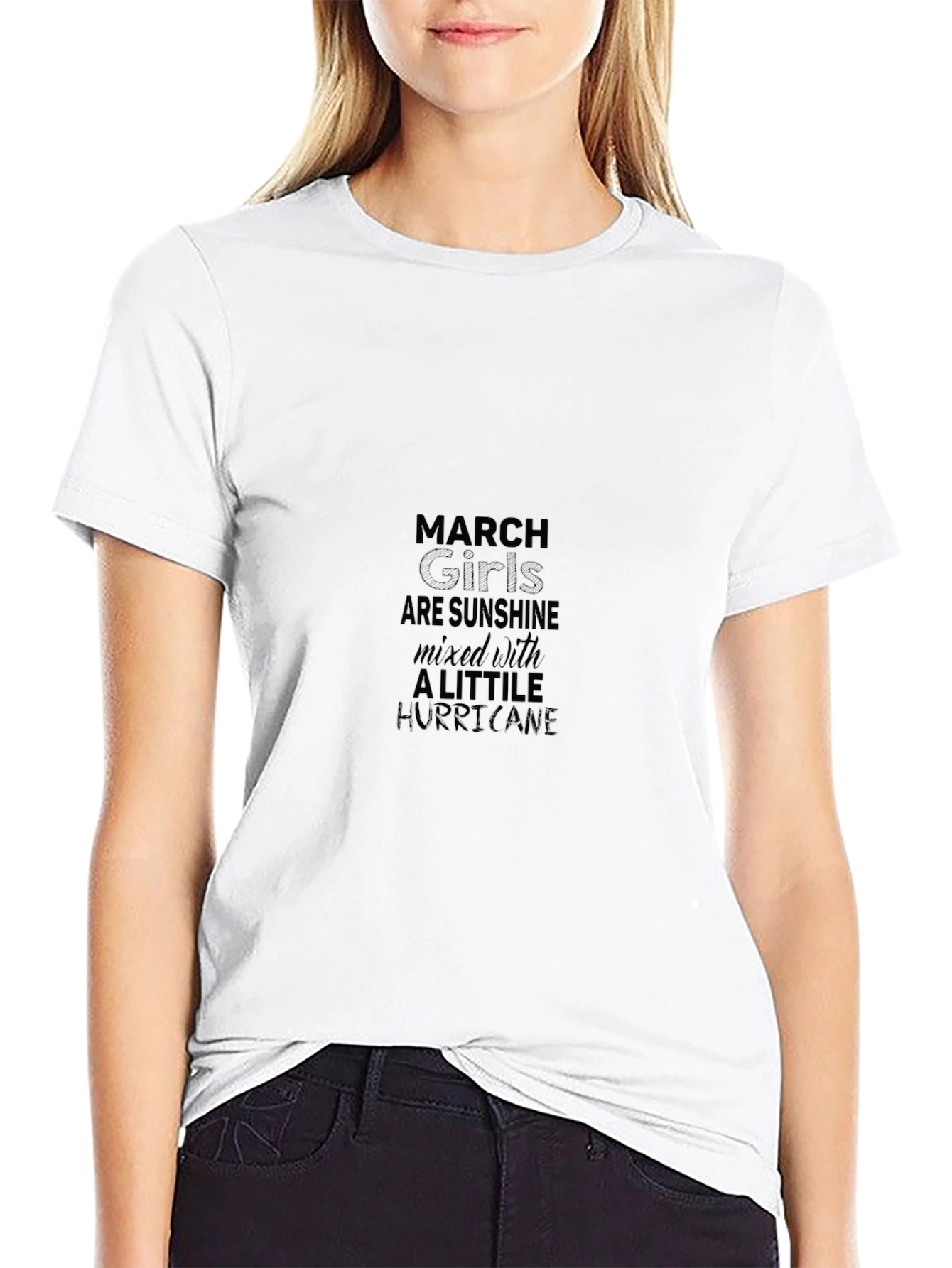 March Girls Sunshine Hurricane Black T-Shirt