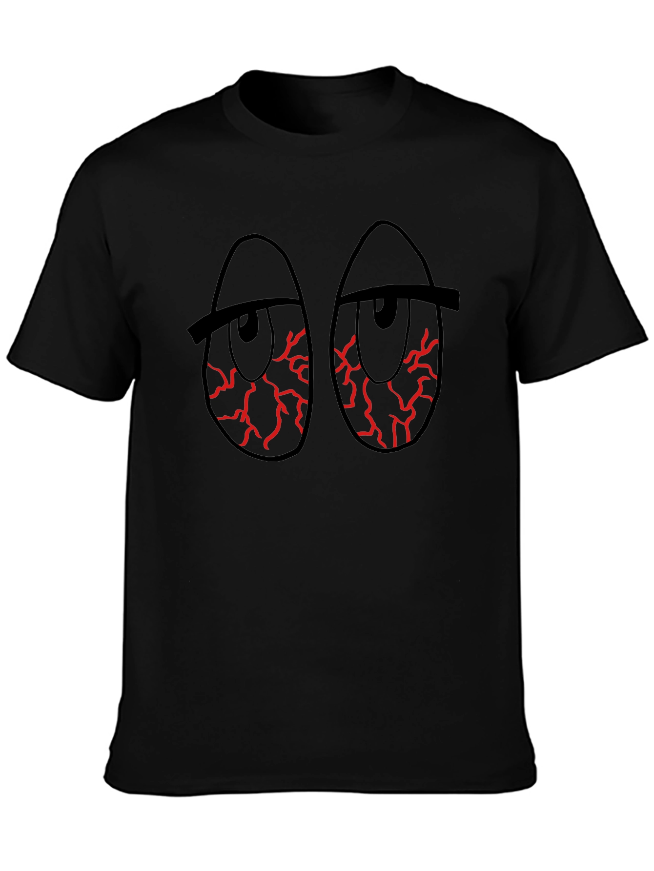 Red Eye Graphic Black T-Shirt