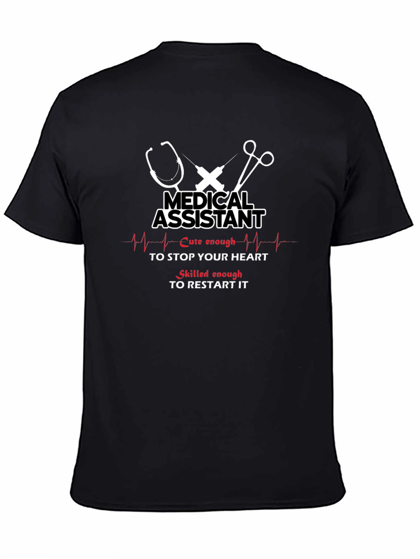 Medical Assistant Heartbeat T-Shirt - Funny MA Tee