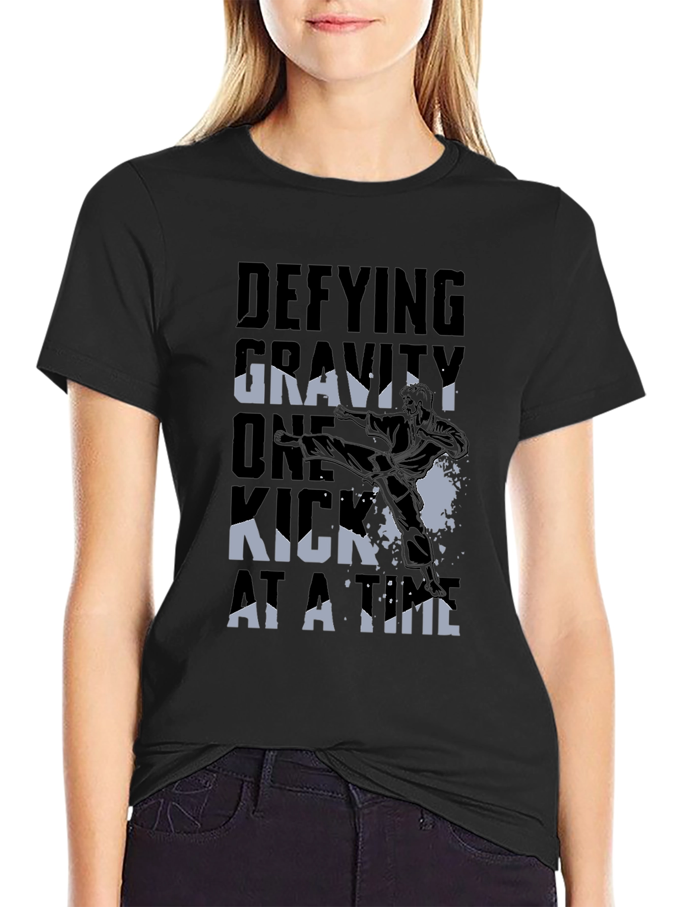 Defying Gravity Kick T-Shirt - Martial Arts Inspired
