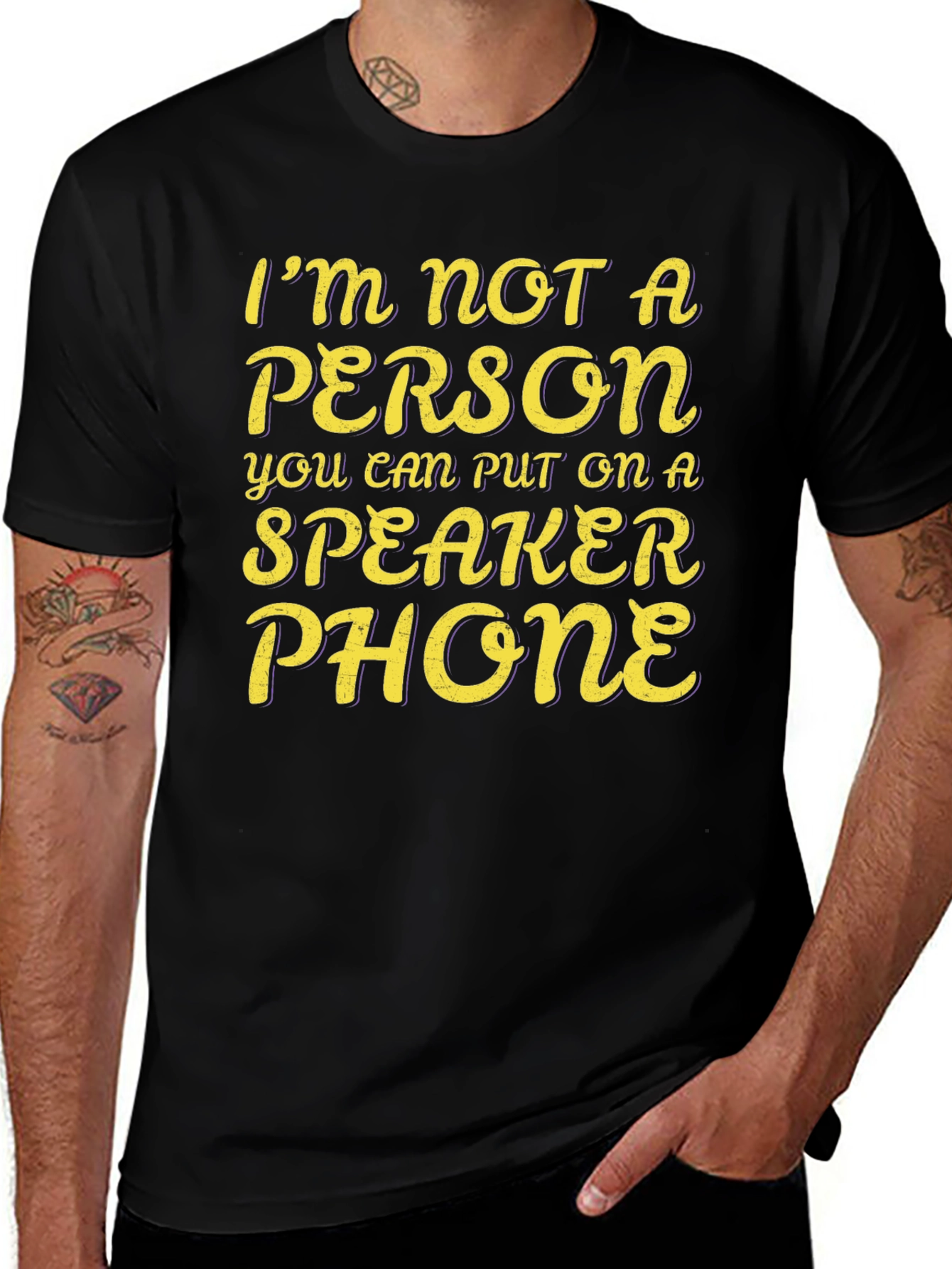 Speaker Phone T-Shirt Funny Sarcastic Tee