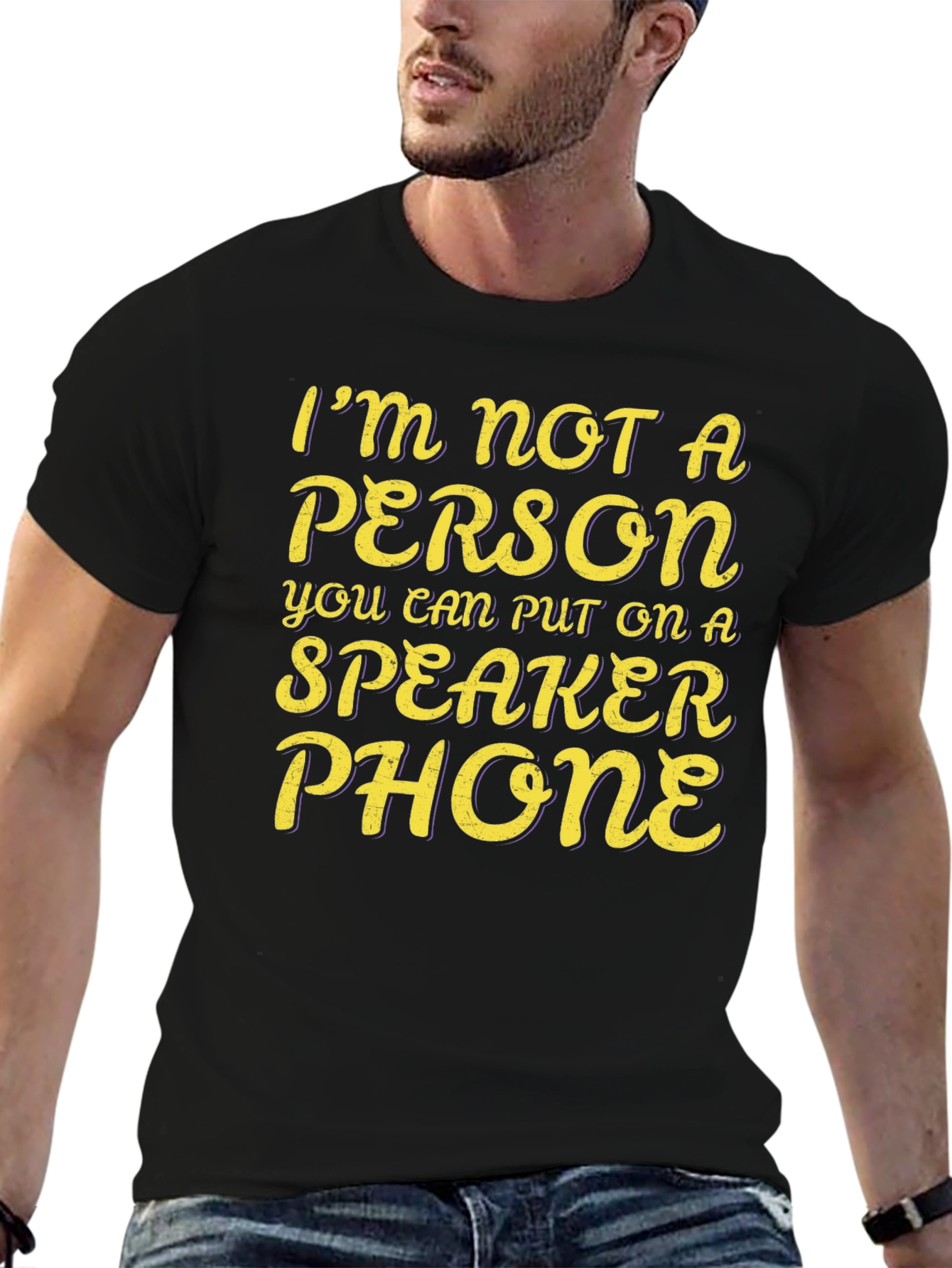 Speaker Phone T-Shirt Funny Sarcastic Tee