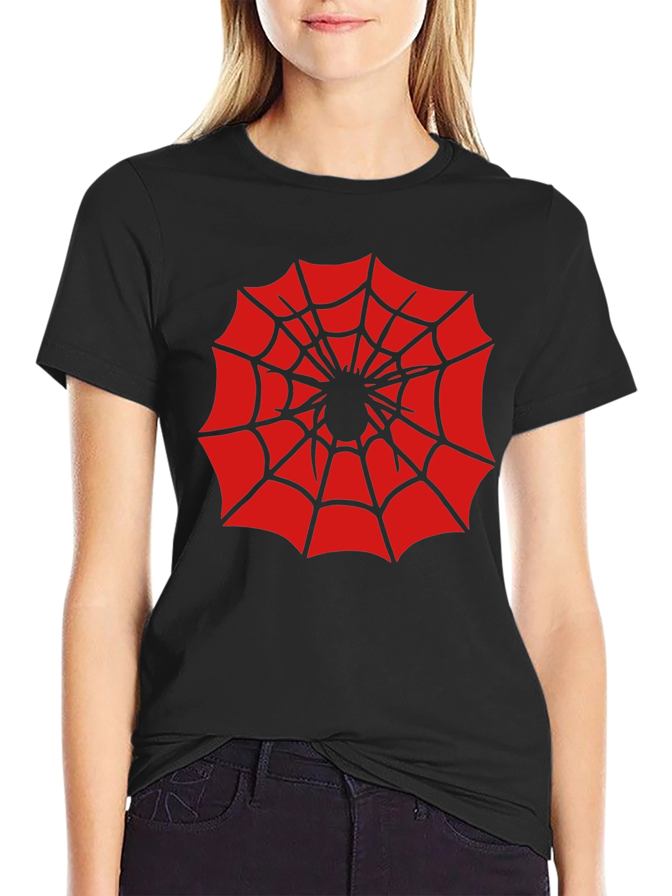Spider Web Graphic Tee - Halloween Ready