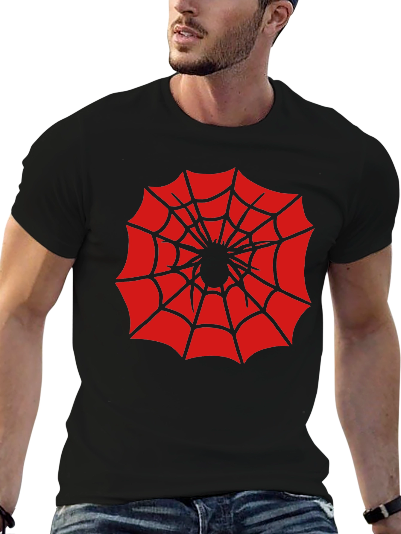 Spider Web Graphic Tee - Halloween Ready