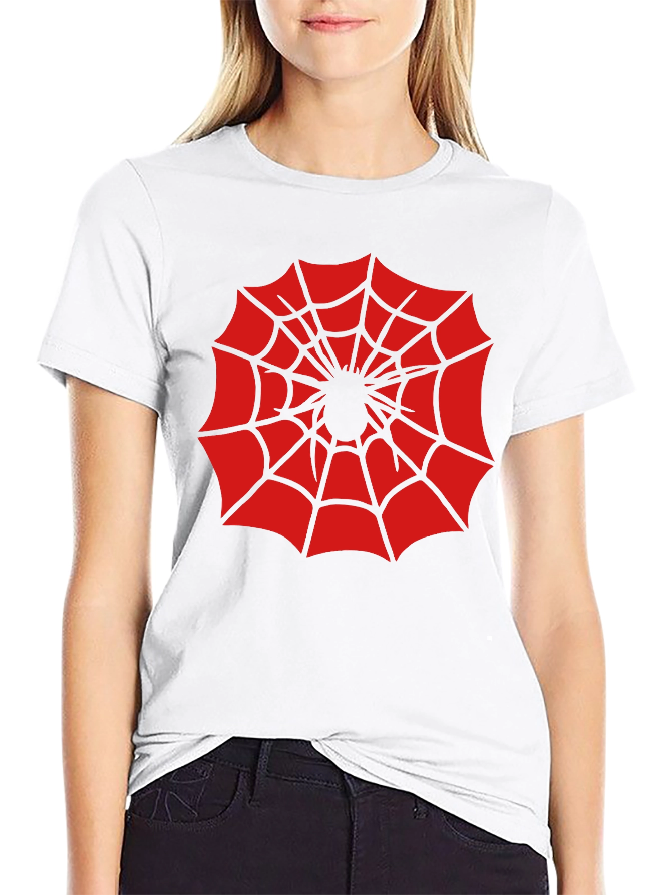 Spider Web Graphic Tee - Halloween Ready