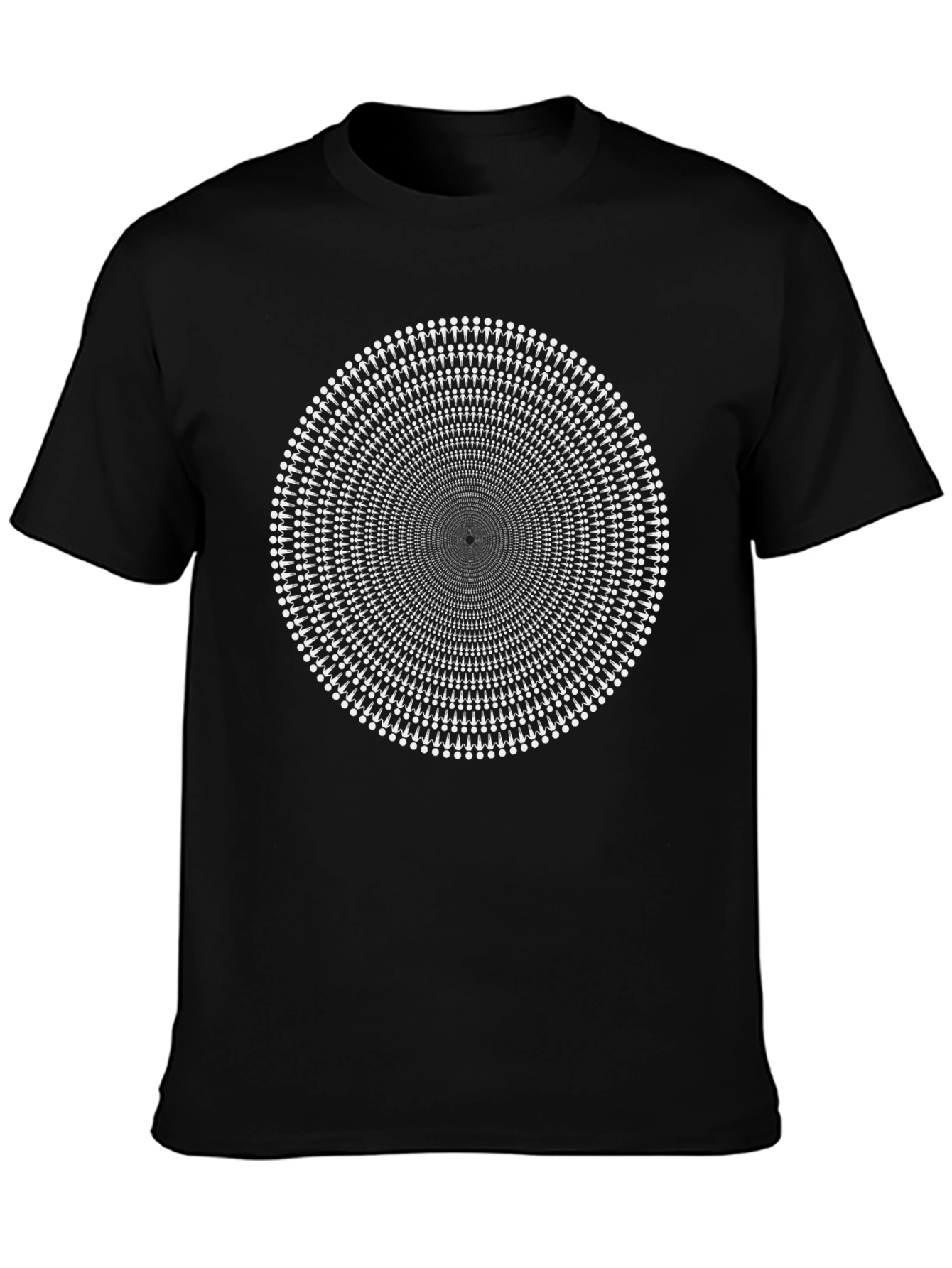 Optical Illusion Graphic Black T-Shirt