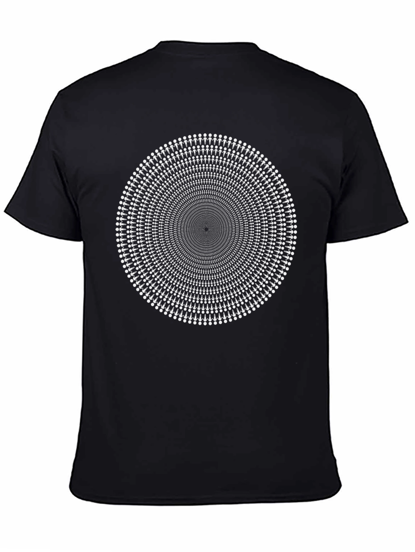 Optical Illusion Graphic Black T-Shirt