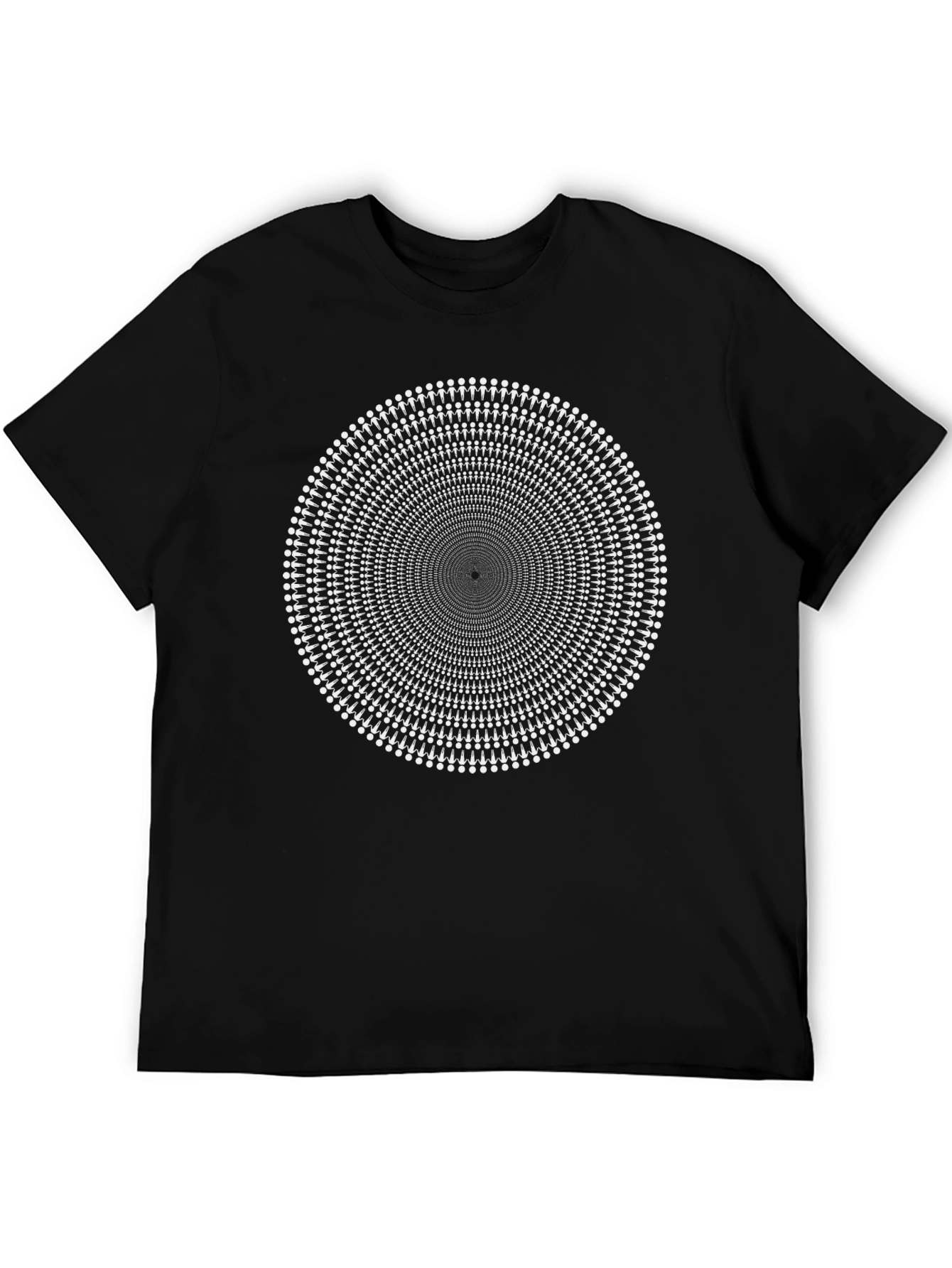 Optical Illusion Graphic Black T-Shirt