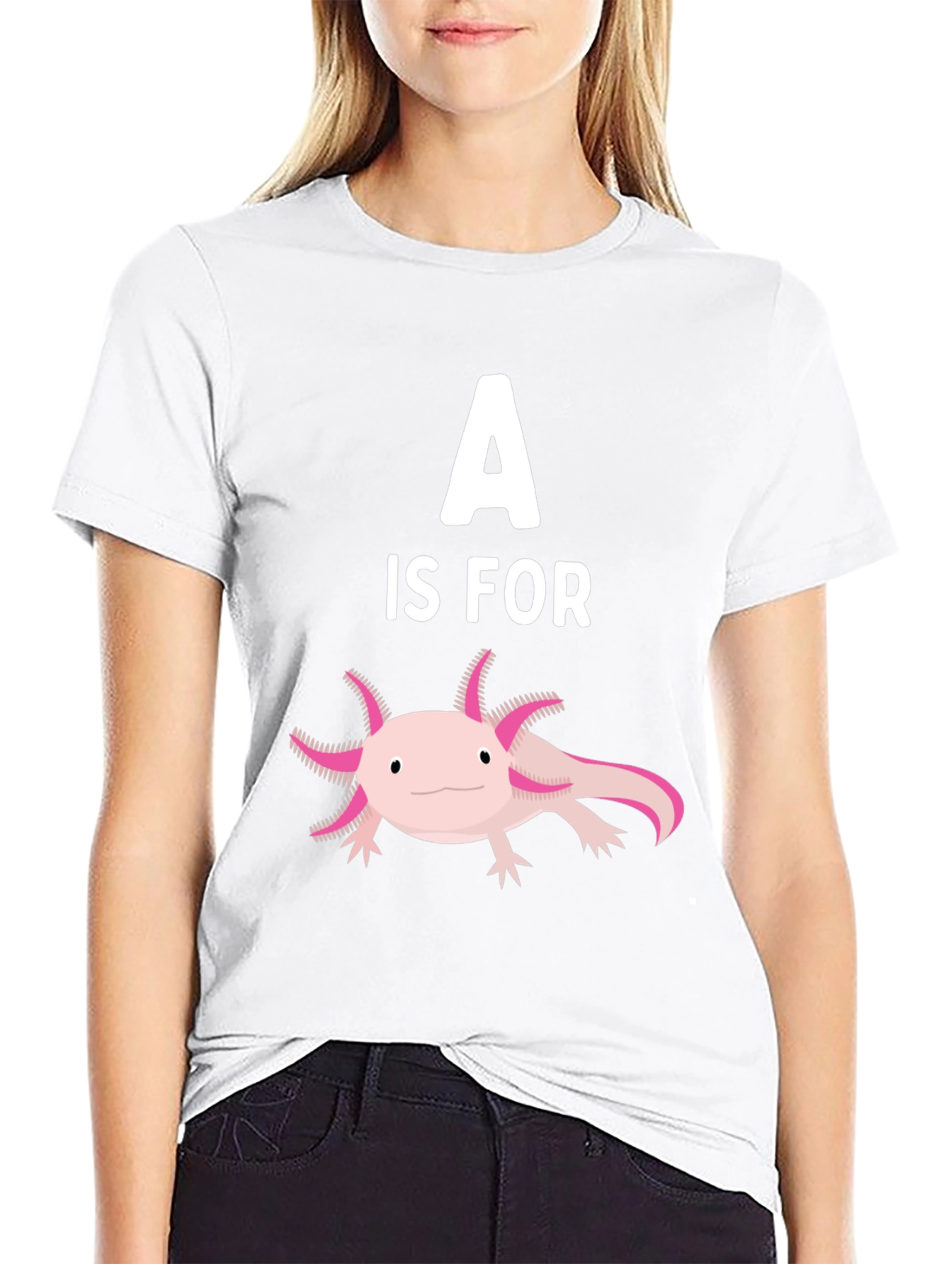 A is for Axolotl T-Shirt Funny Amphibian Tee