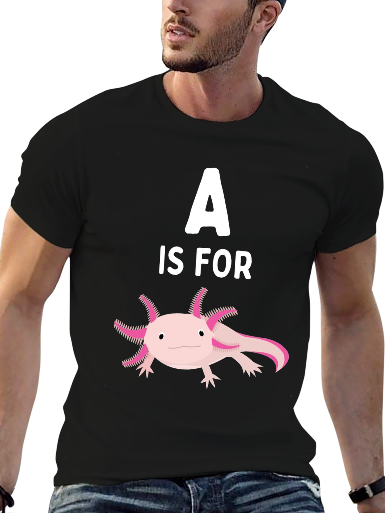 A is for Axolotl T-Shirt Funny Amphibian Tee