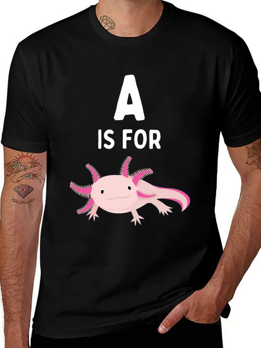 A is for Axolotl T-Shirt Funny Amphibian Tee