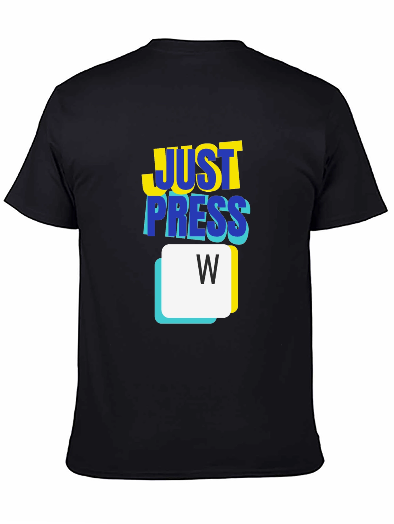 Just Press W Gaming T-Shirt - Black