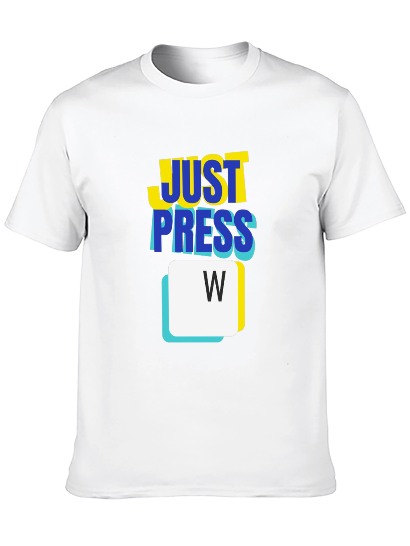 Just Press W Gaming T-Shirt - Black