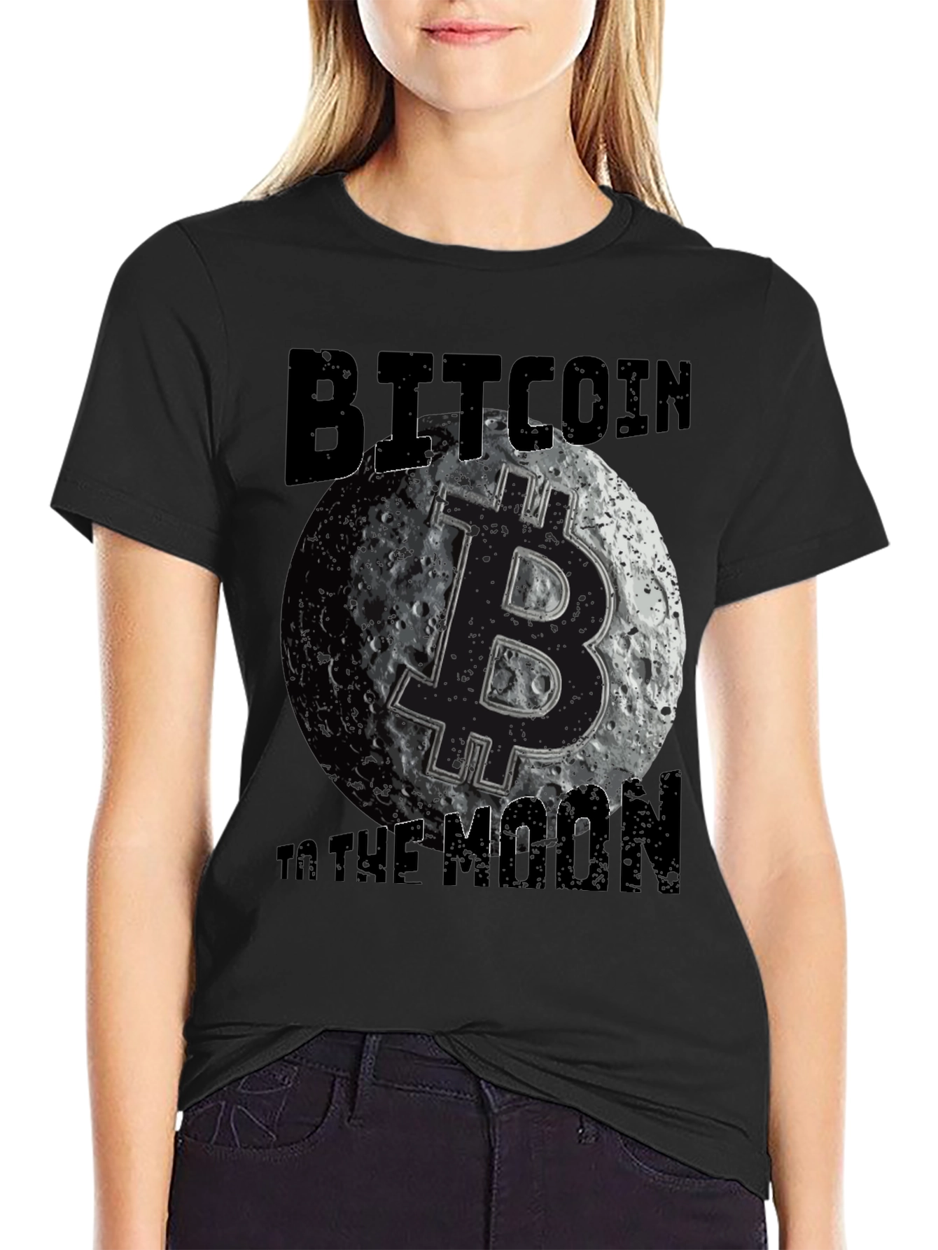 Bitcoin To The Moon Graphic Tee Crypto T-Shirt