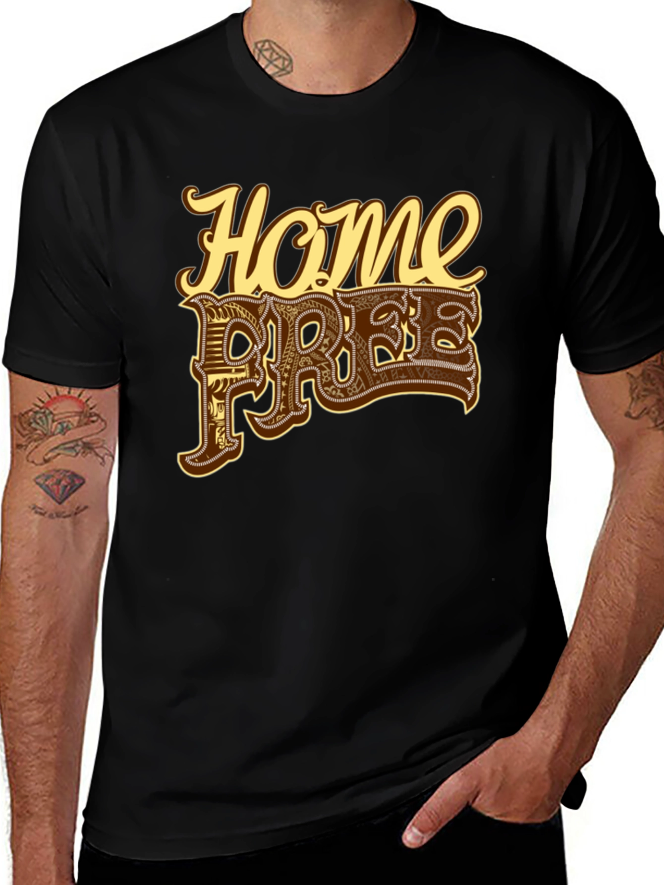 Home Free Graphic Tee - Stylish Black T-Shirt
