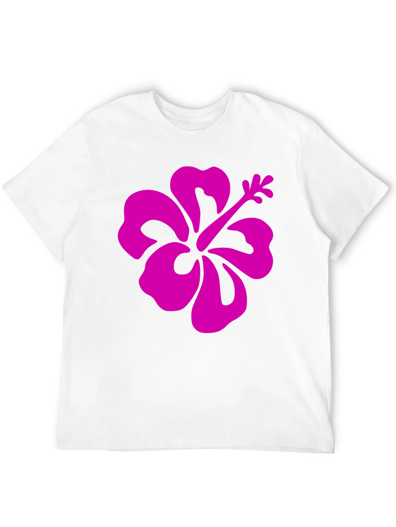 Hibiscus Graphic Tee - Casual Black T-Shirt