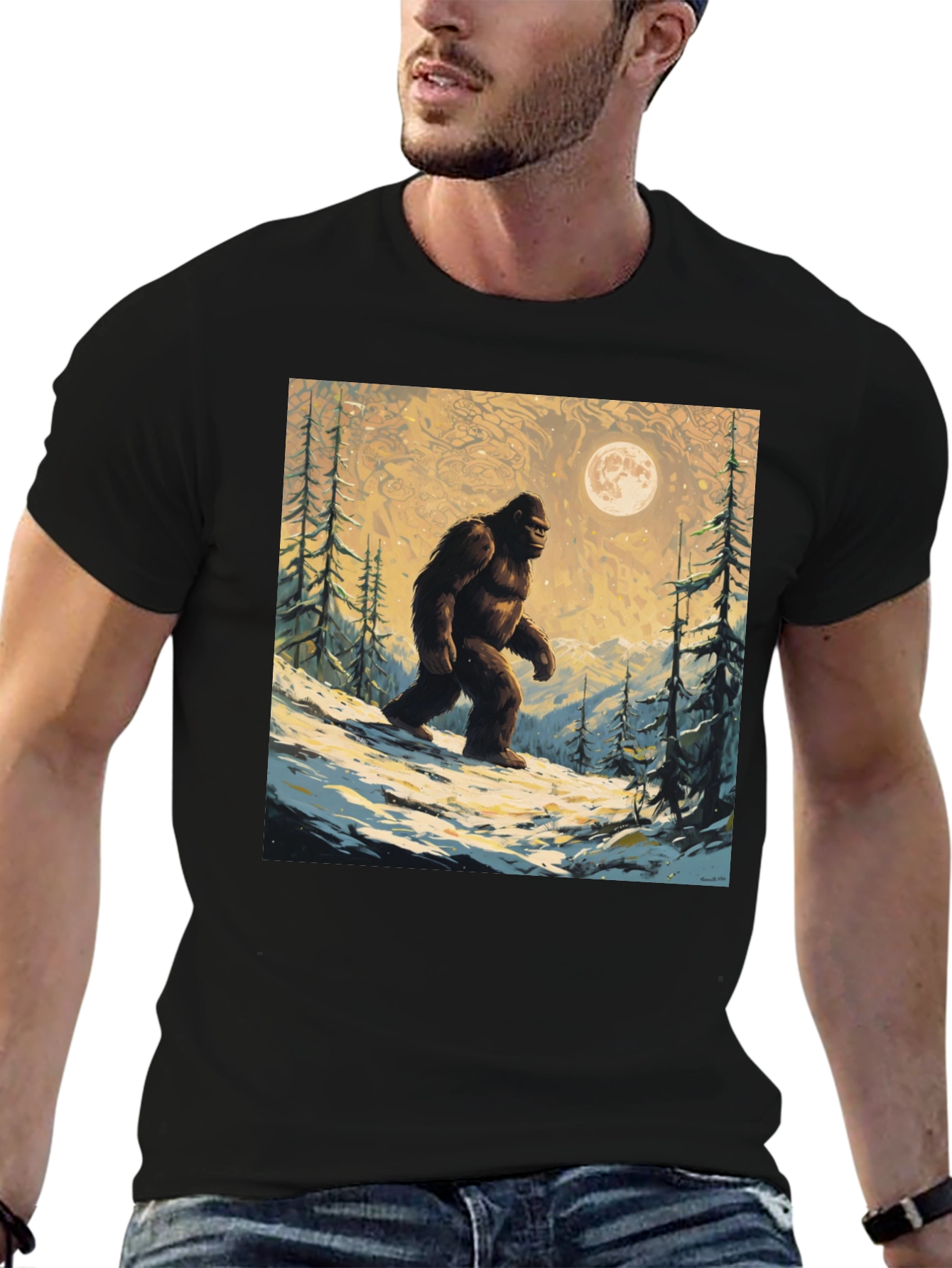 Bigfoot Moon T-Shirt