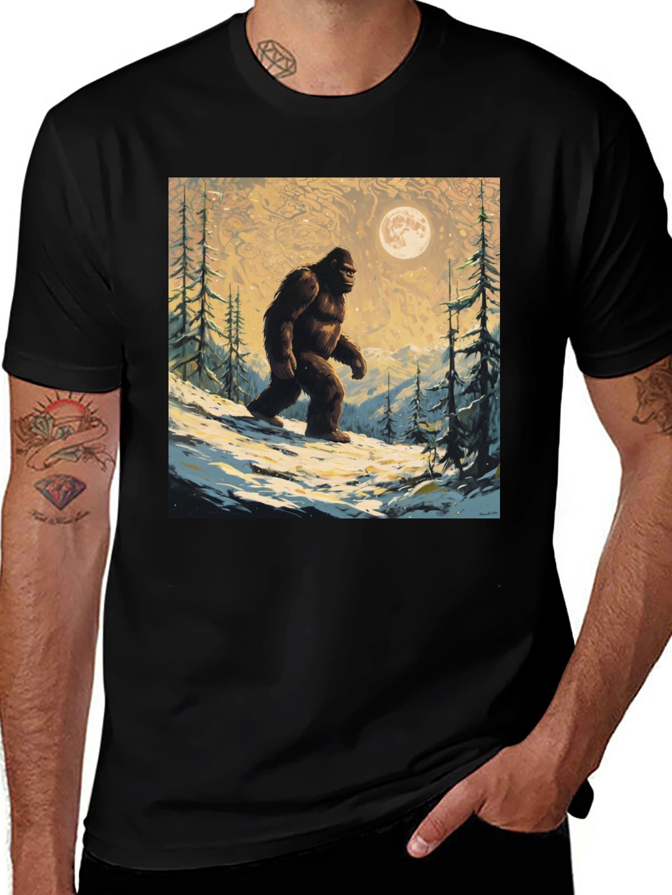 Bigfoot Moon T-Shirt