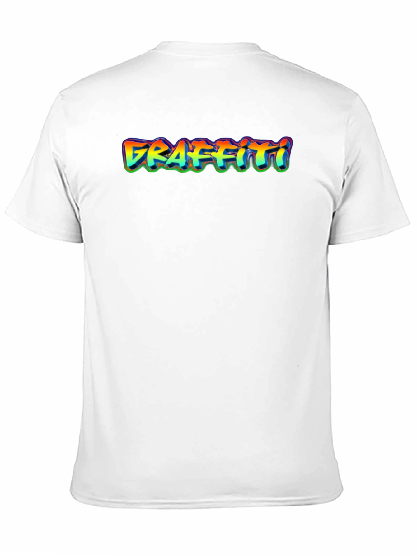 Graffiti Style Graphic Print Black T-Shirt