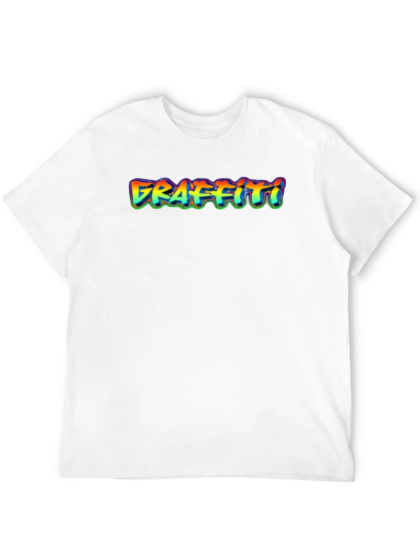 Graffiti Style Graphic Print Black T-Shirt